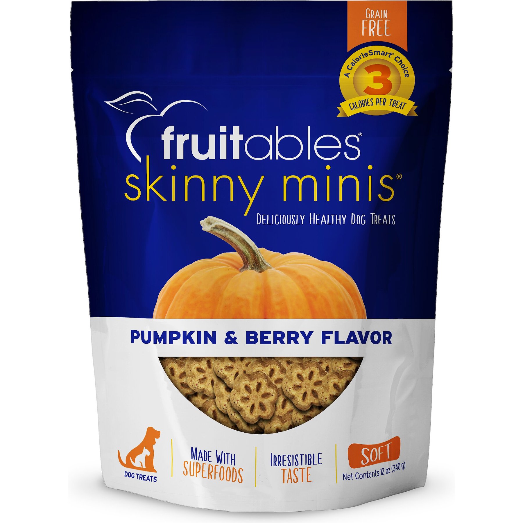 Fruitables Skinny Minis Pumpkin & Berry Flavor Dog Treats