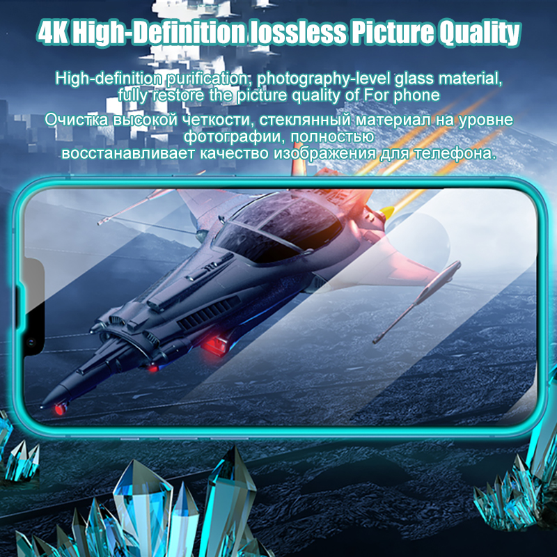 Luminous Fluorescent Tempered Glass Screen Protector Night Glow in The Dark Glowing Protective Full Cover For iPhone 15 14 13 12 11 Pro Max XS XR 8 7  - view 4