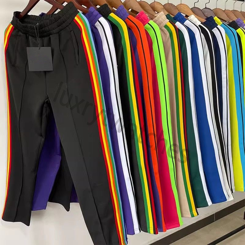 Designer men Pant print fashion style long pants Casual mens rainbow plamss jogger Stripes Drawstring angeless shirts Asian size S-XL