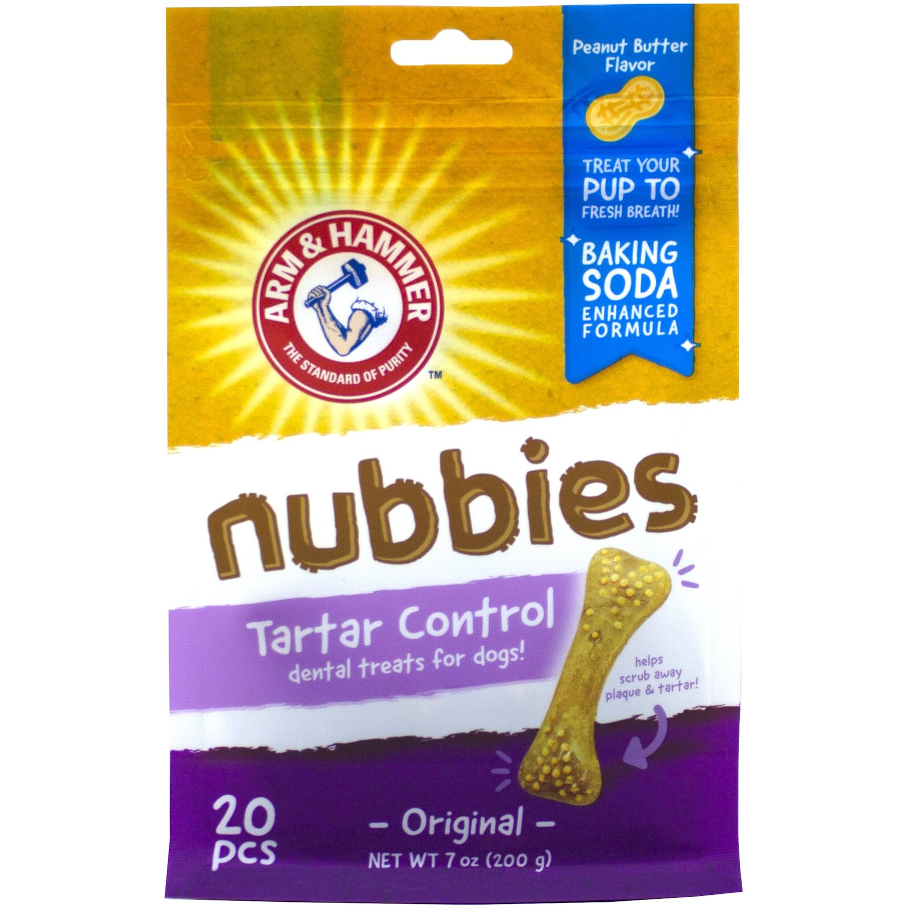Arm & Hammer Products Nubbies Tartar Control Original Peanut Butter Flavor Dog Dental Chews