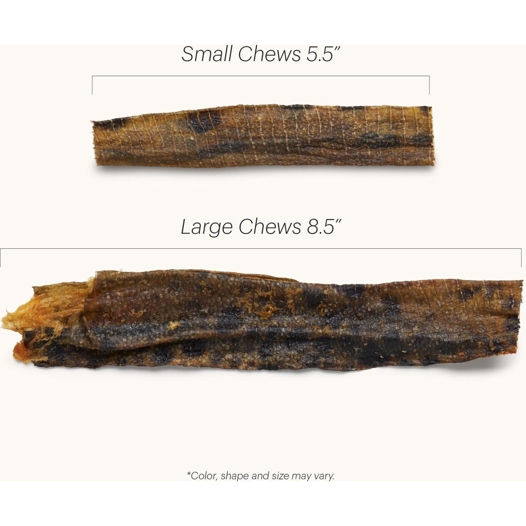 The Honest Kitchen Beams Ocean Chews Wolfish Skins Dehydrated Dog Treats, Small, 3.25-oz bag