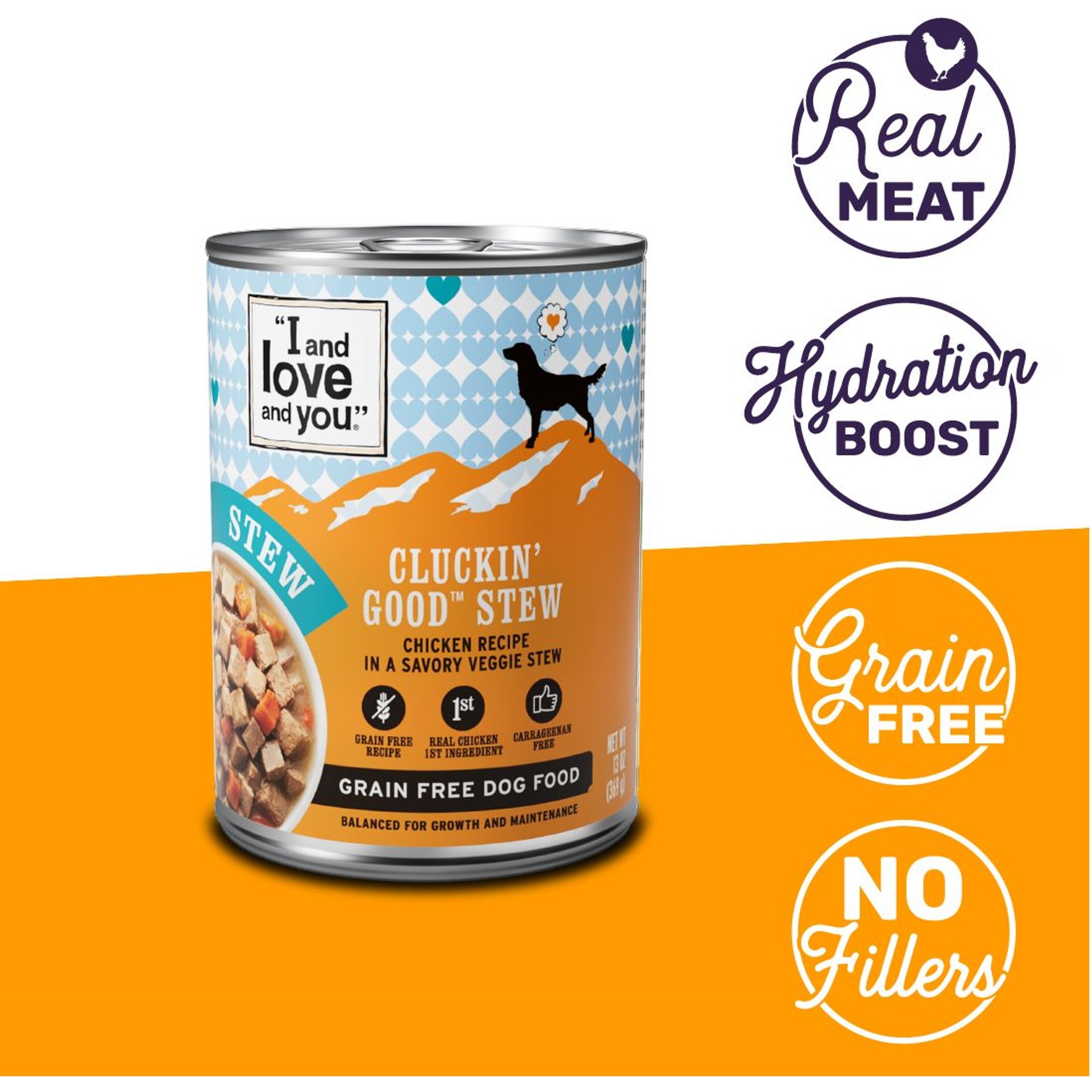 I and Love and You Cluckin' Good Stew Grain-Free Canned Dog Food