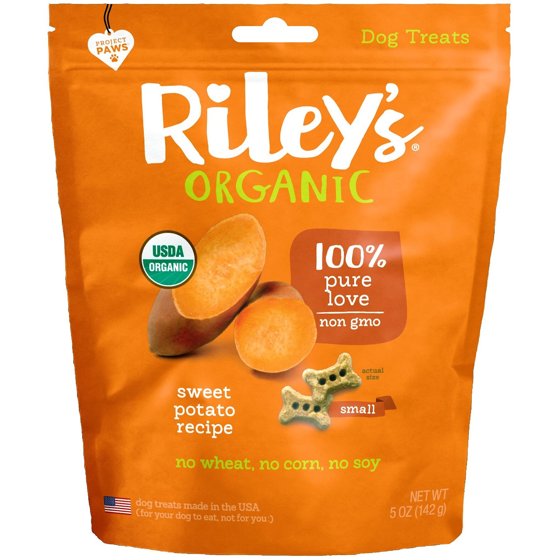 Riley's Sweet Potato Recipe Biscuit Dog Treat, 5-oz bag, Small