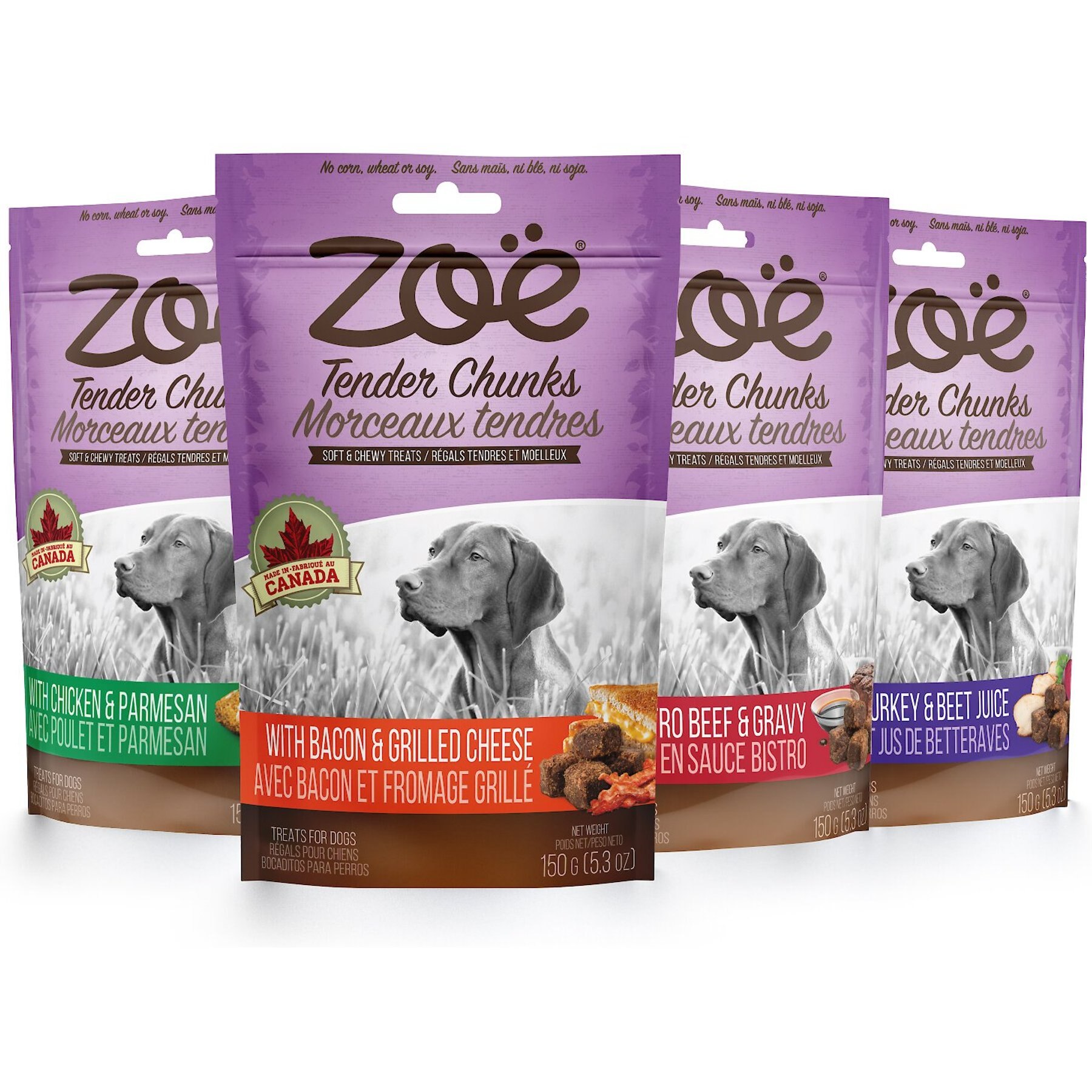 Zoe Tender Chunks Cheese & Bacon Grain-Free Dog Treats