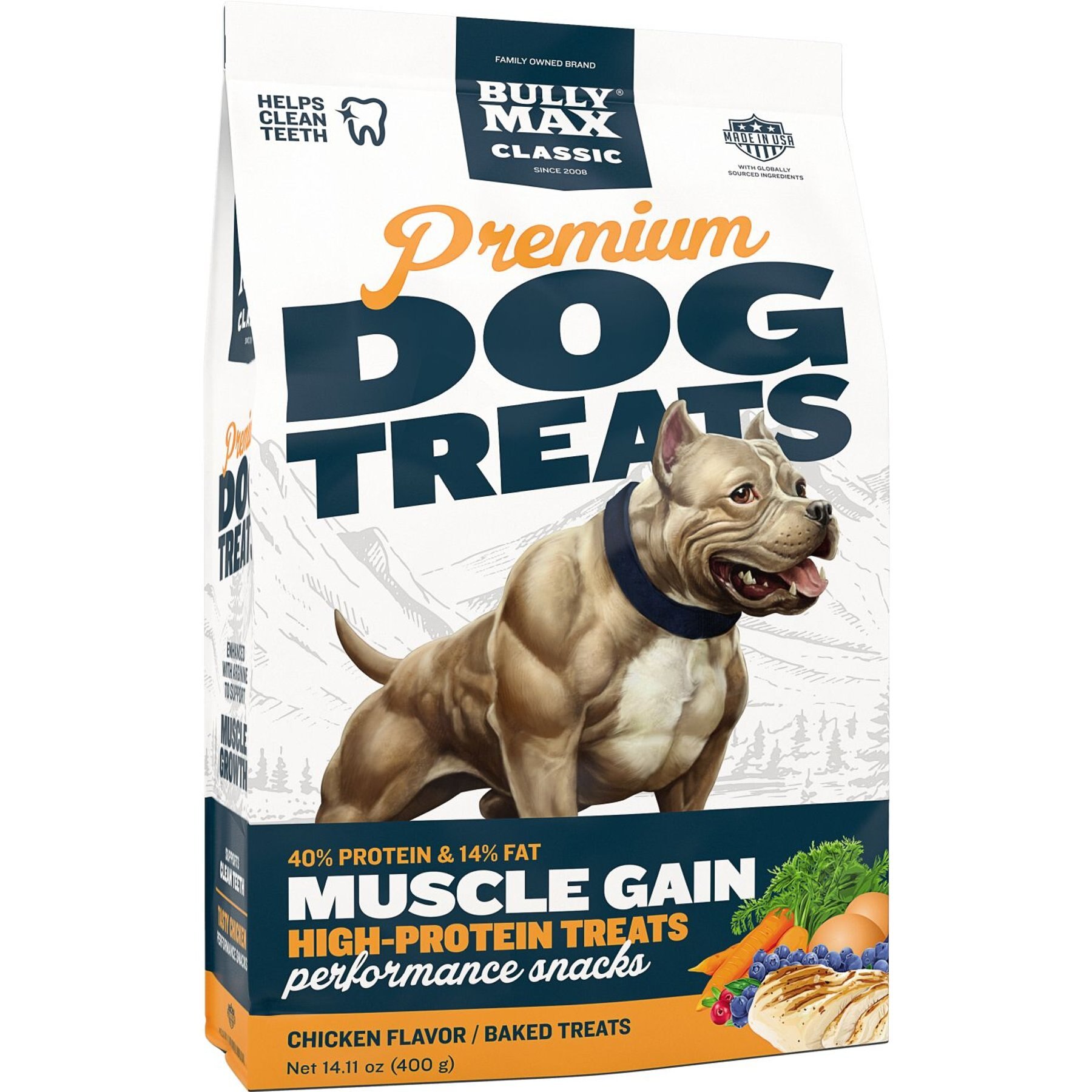 Bully Max Classic Premium High-Protein Chicken Adult Crunchy Dog Treats, 14.1-oz bag