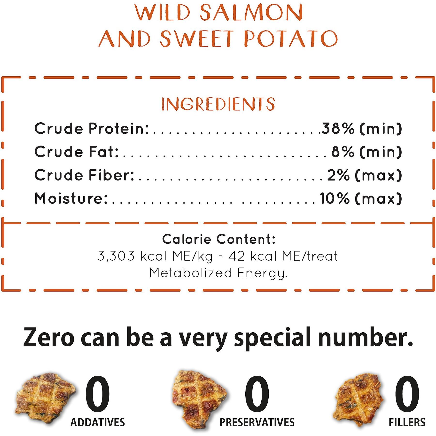 Sabrini's Royal Treats Wild Salmon & Sweet Potato Dog Treats, 3-oz pouch