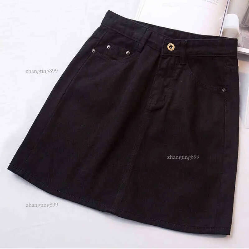 Zoki High Waist Women Denim Skirt Sexy Fashion Summer Korean Girls Jeans Mini Skirt Plus Size Cotton Ladies Short Skirt 210331