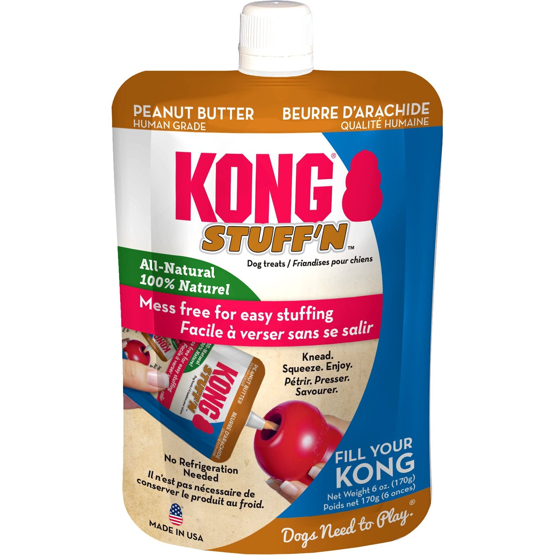 KONG Stuff'N Peanut Butter Dog Treats, 6-oz pouch