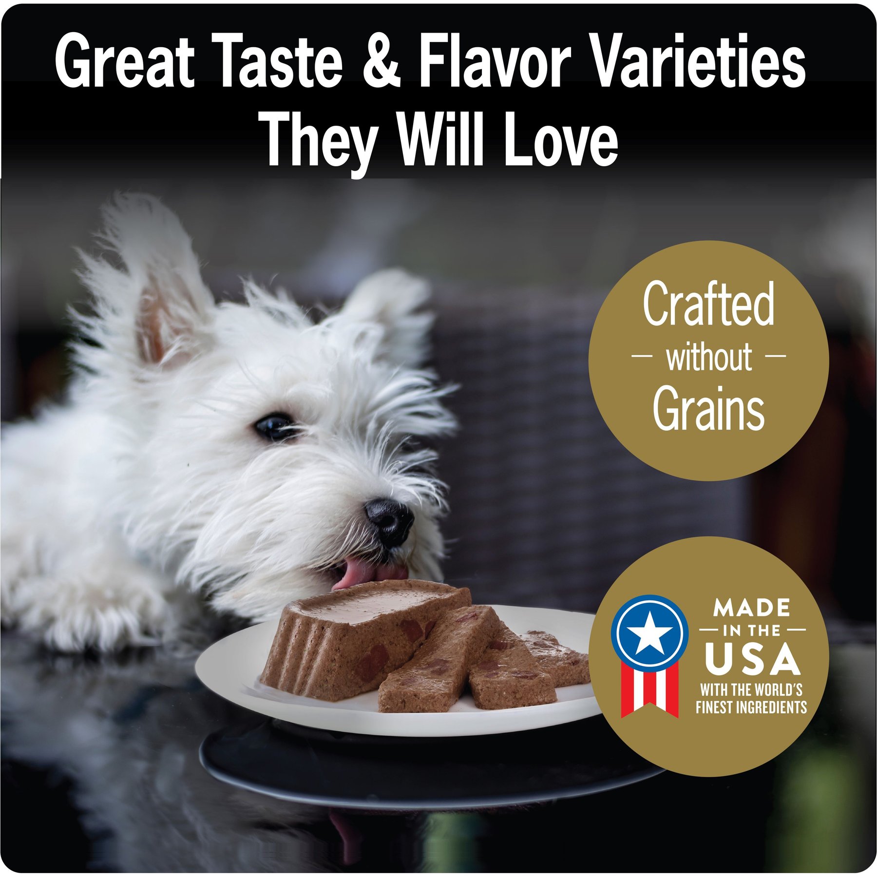 Cesar Loaf & Topper in Sauce Ham & Egg Flavor with Potato & Cheese Grain-Free Small Breed Adult Wet Dog Food