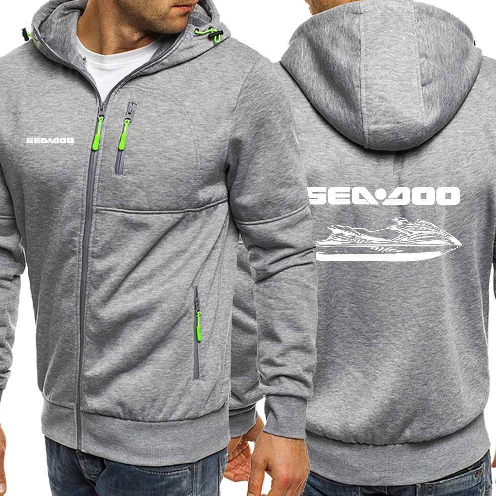 Sea Doo Seadoo Moto Mens New Spring Printed Hoodie Casual Zipper Sweatshirt Sportswear Fashion Jacket Coat X241120