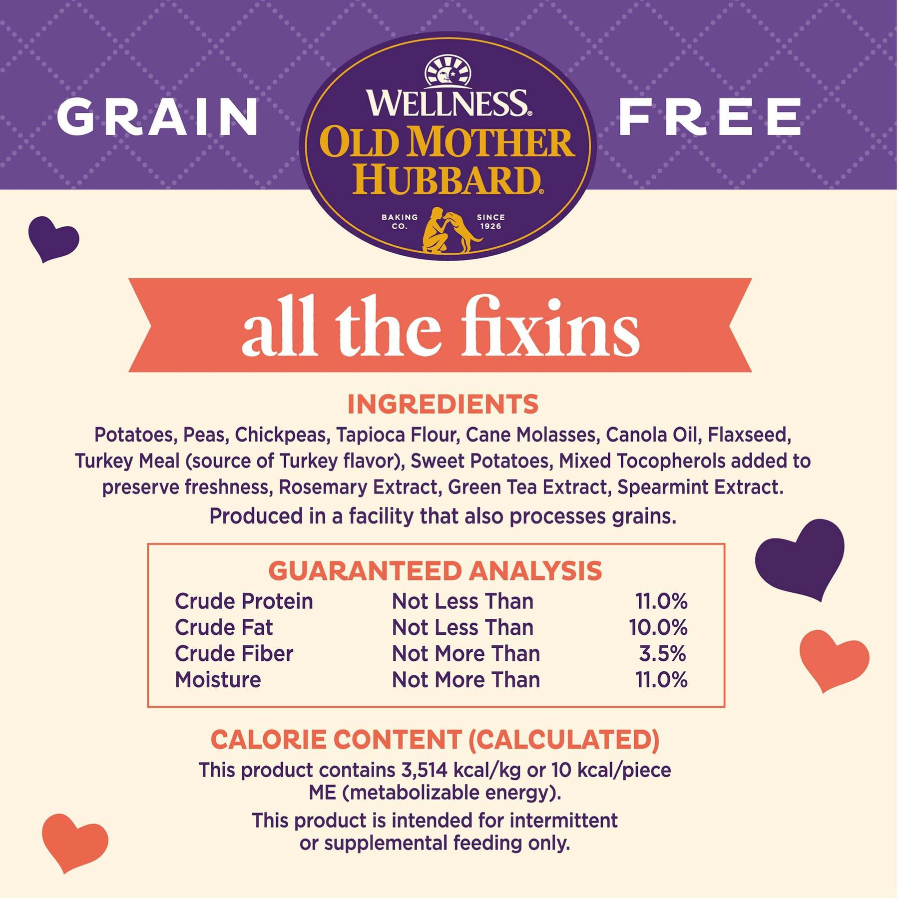 Old Mother Hubbard by Wellness All The Fixins Grain-Free Natural Mini Oven-Baked Biscuits Dog Treats