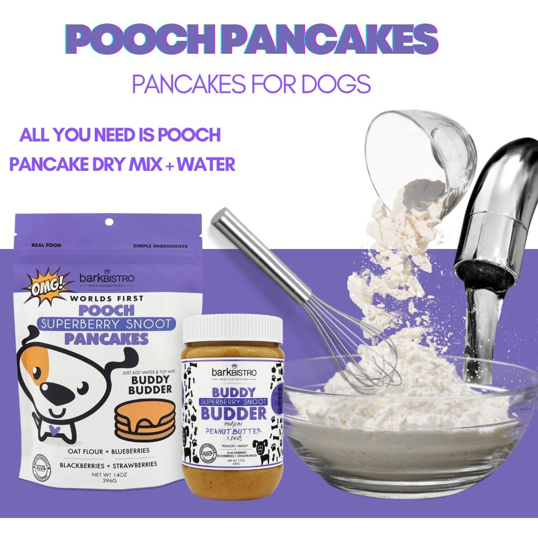 Bark Bistro Company Pooch Pancakes Superberry Snoot Dog Treat, 14-oz bag