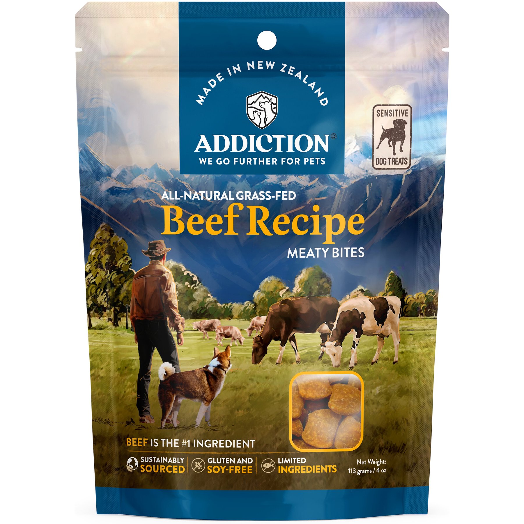 Addiction Meaty Bites Beef Grain-Free Dog Treats