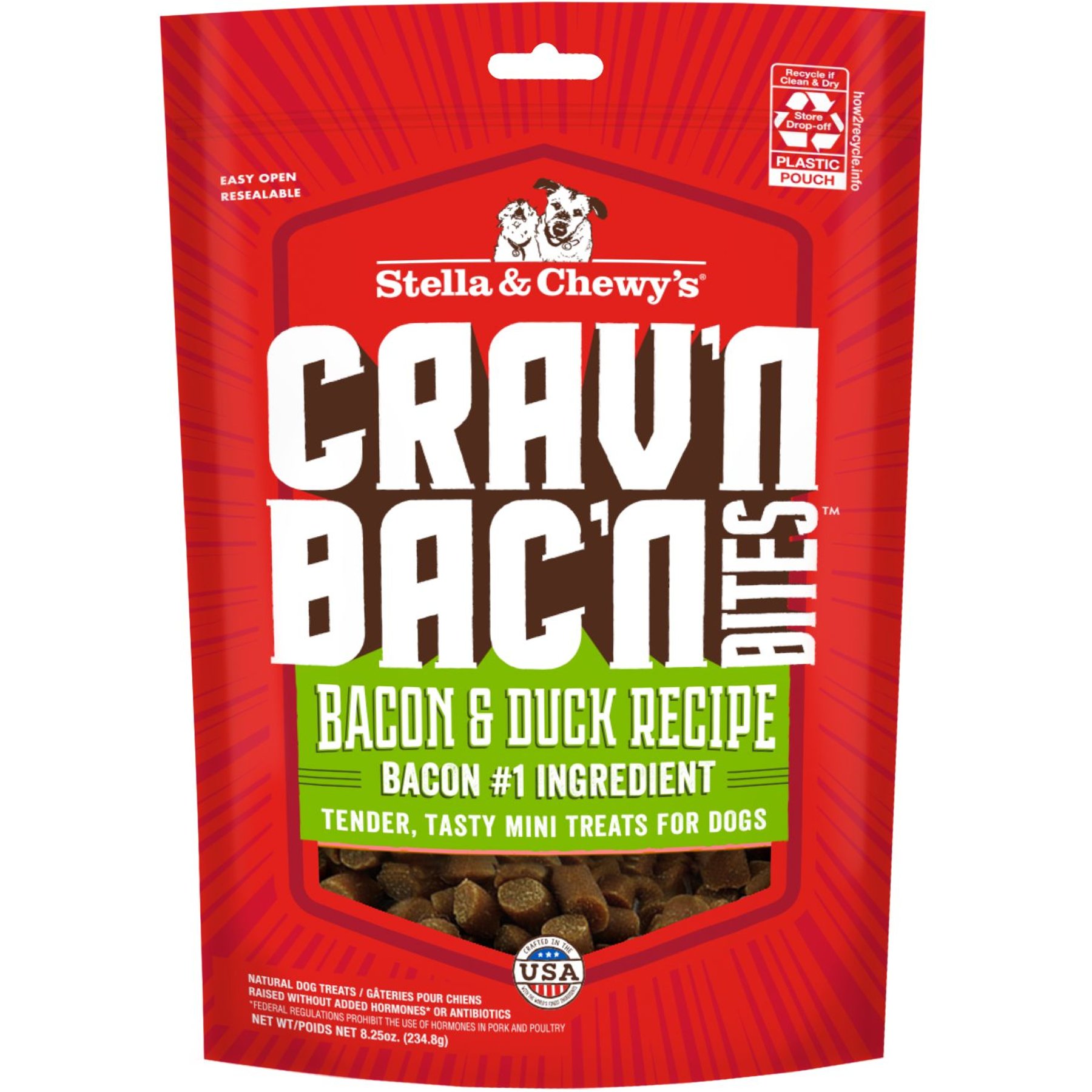 Stella & Chewy's Crav'n Bac'n Bites Bacon & Duck Recipe Dog Treats, 8.25-oz bag