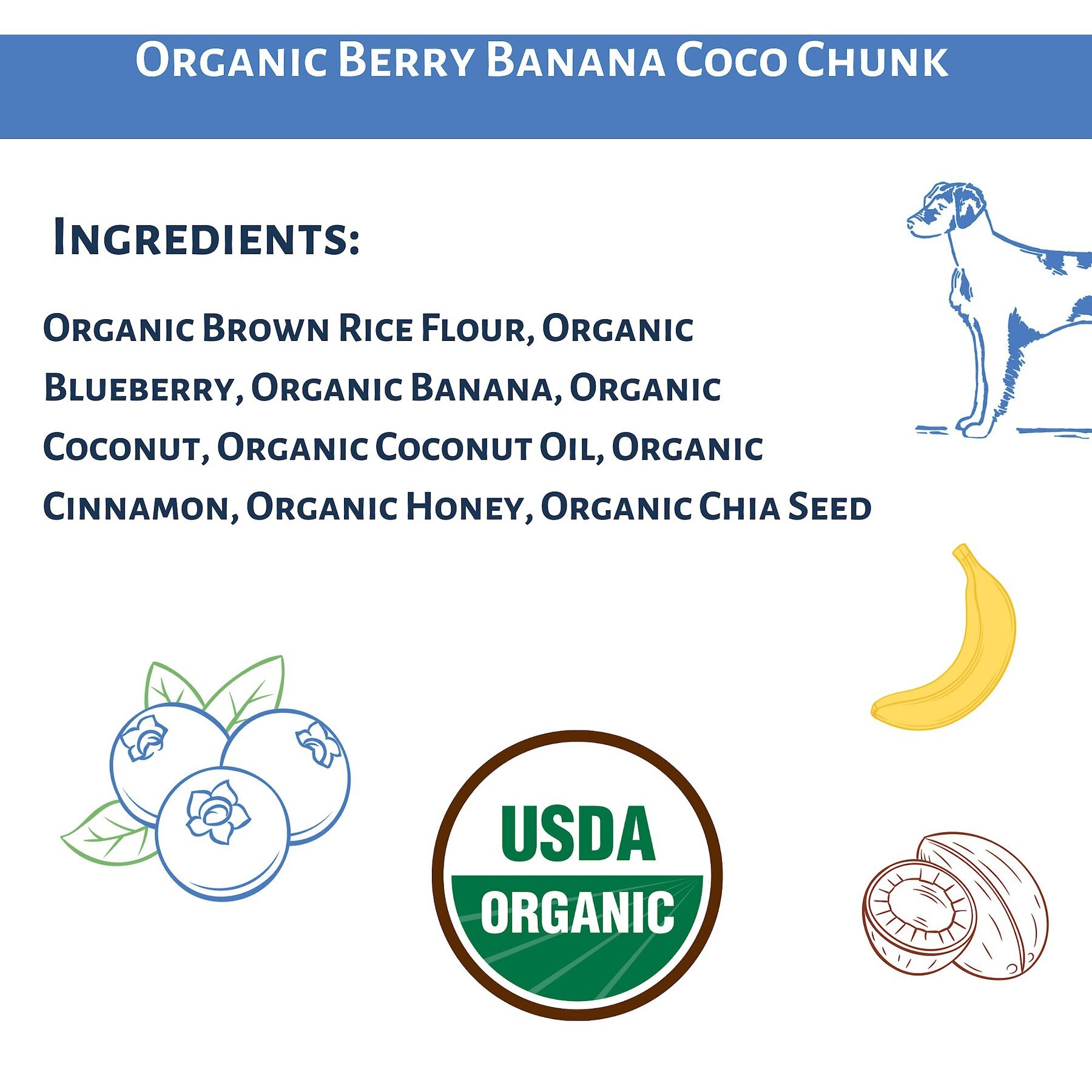 Dog Mamma’s Organic Berry Banana Coco Chunk Dog Treats