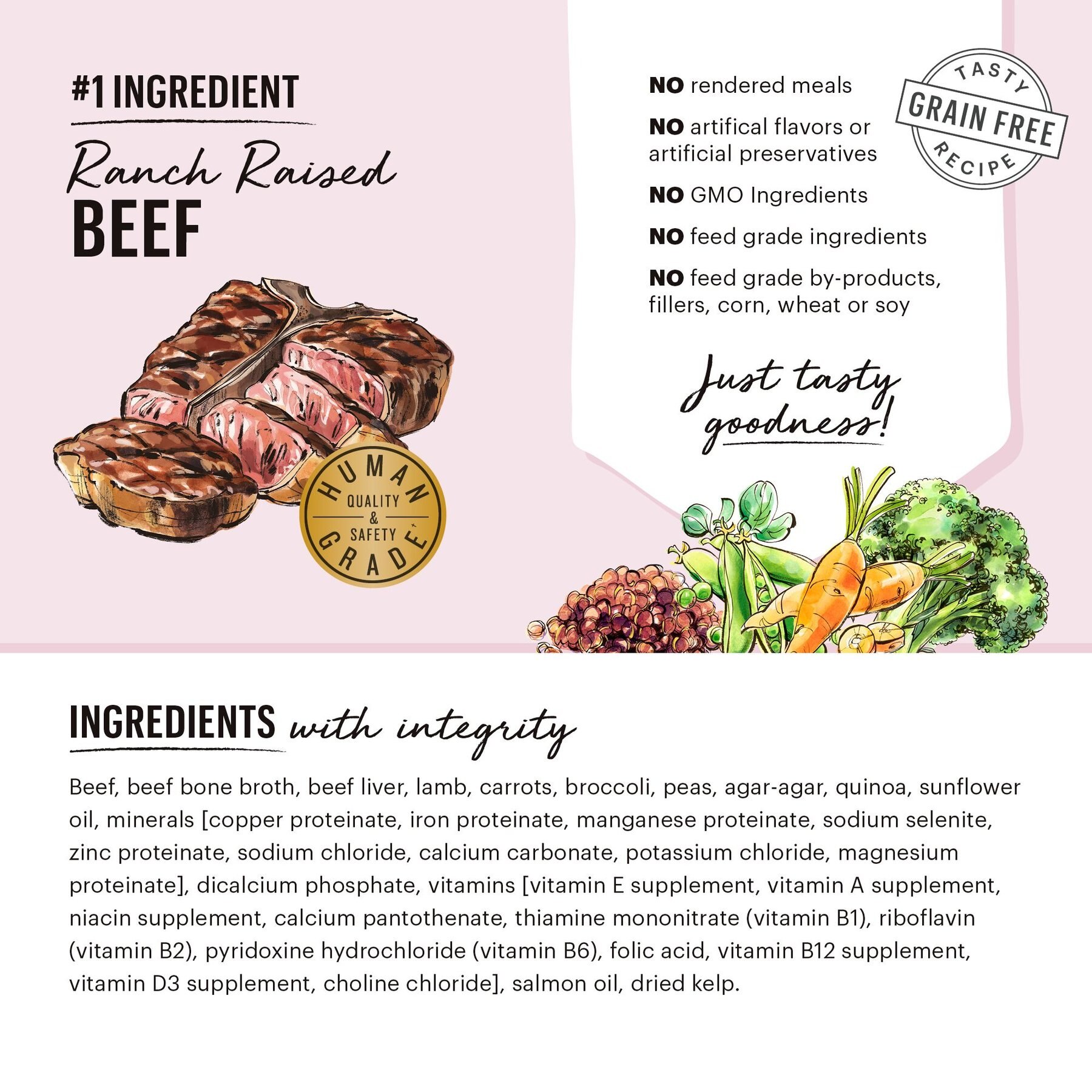 The Honest Kitchen Butcher Block Pate Beef, Lamb & Spring Veggies Wet Dog Food, 10.5-oz bag, case of 6