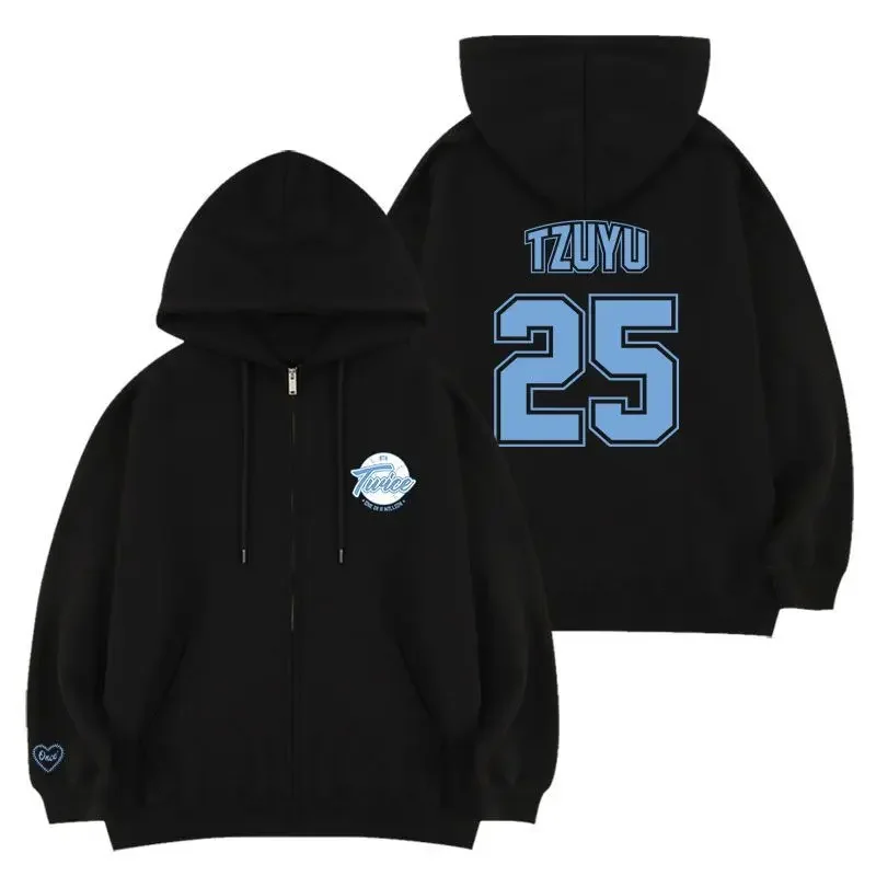 KPOP TWICE FM HOME 9ROUNG Women Men Bomber Jacket Outerwear Streetwear Hip Hop College Baseball Uniform ed