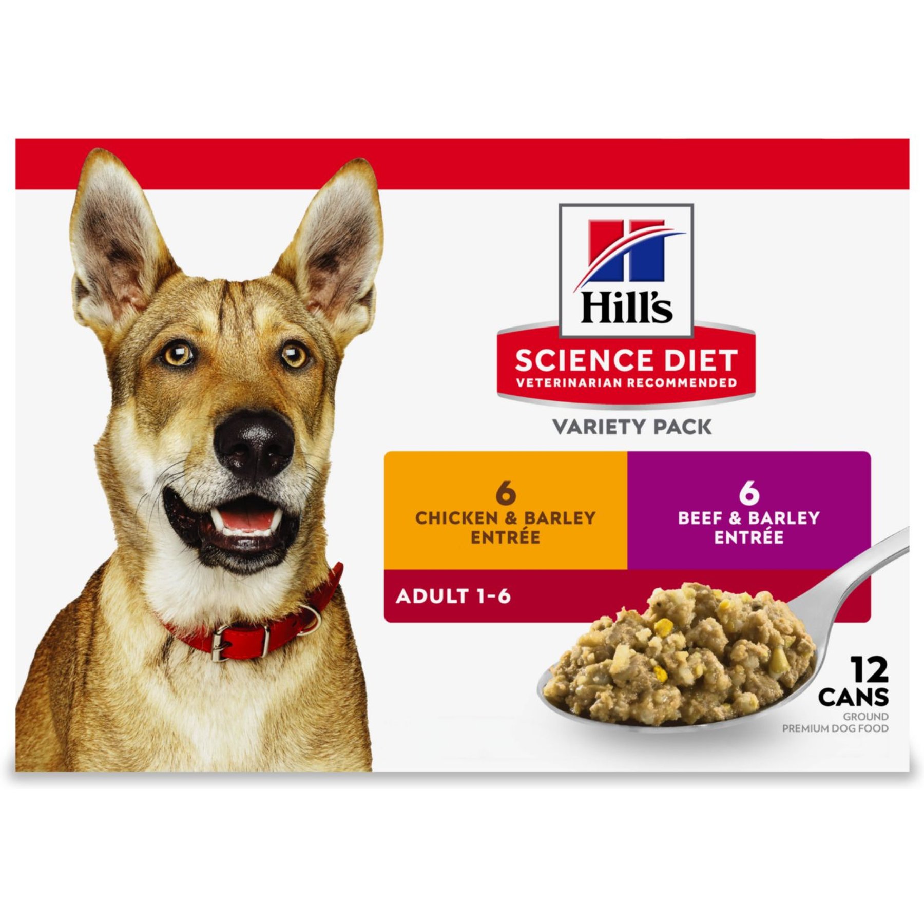 Hill's Science Diet Variety Pack Adult Canned Dog Food, 13-oz, case of 12