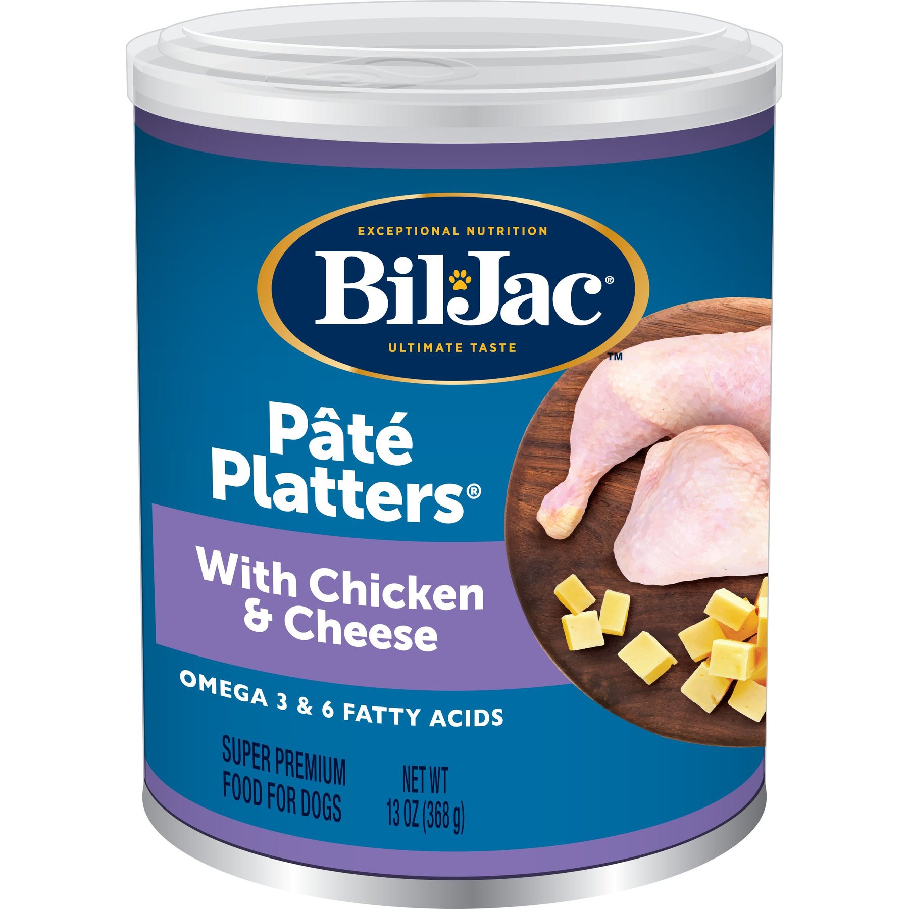 Bil-Jac Pate Platters with Chicken & Cheese Canned Dog Food