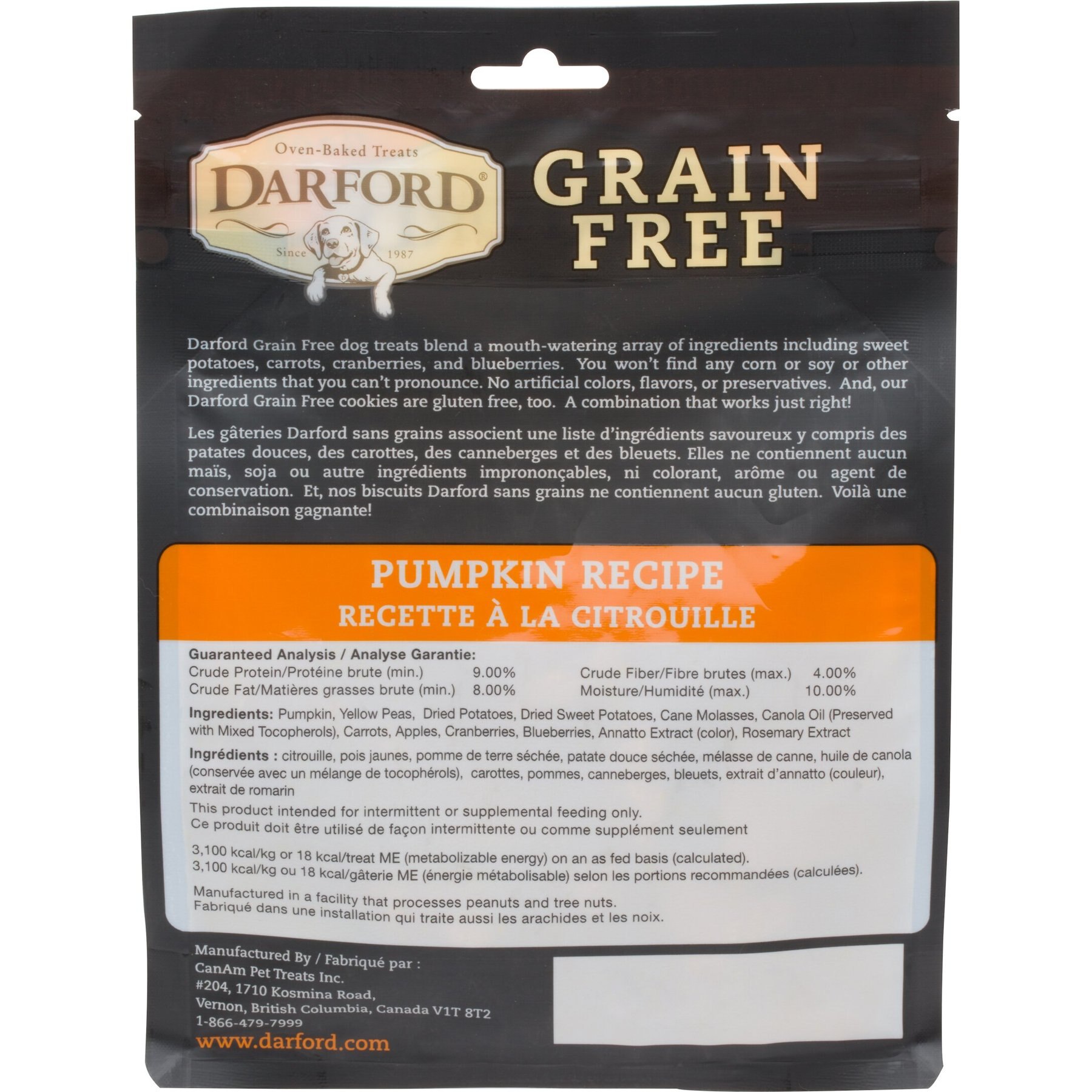 Darford Grain-Free Baked Pumpkin Recipe with Mixed Vegetables Dog Treats