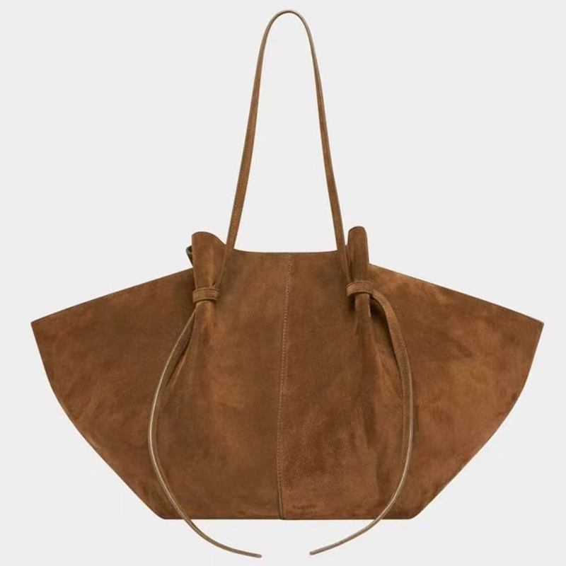 Suede For Women Large Purses Top-Handle Handbags Shoulder Bags Autumn and Winter High End Wing Soft Bag Fashionable Tote
