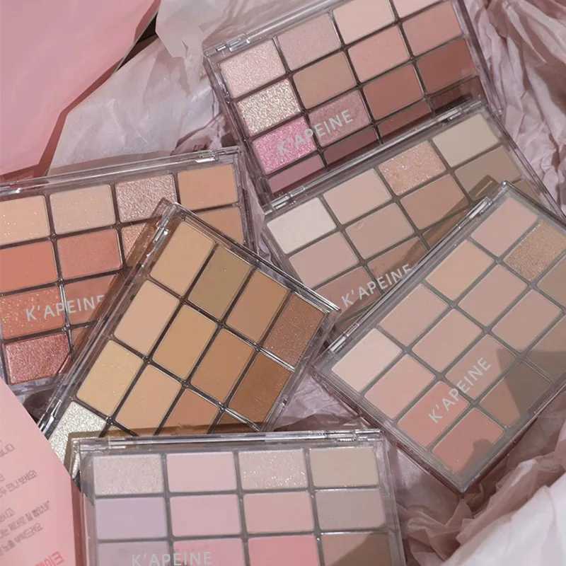 16 Colors Eyeshadow Palette Low Saturation Rose Pink Pearly Matte Glitter Eyeshadow Shiny Eye Shadow Long-lasting Eye MakeupXJ250520