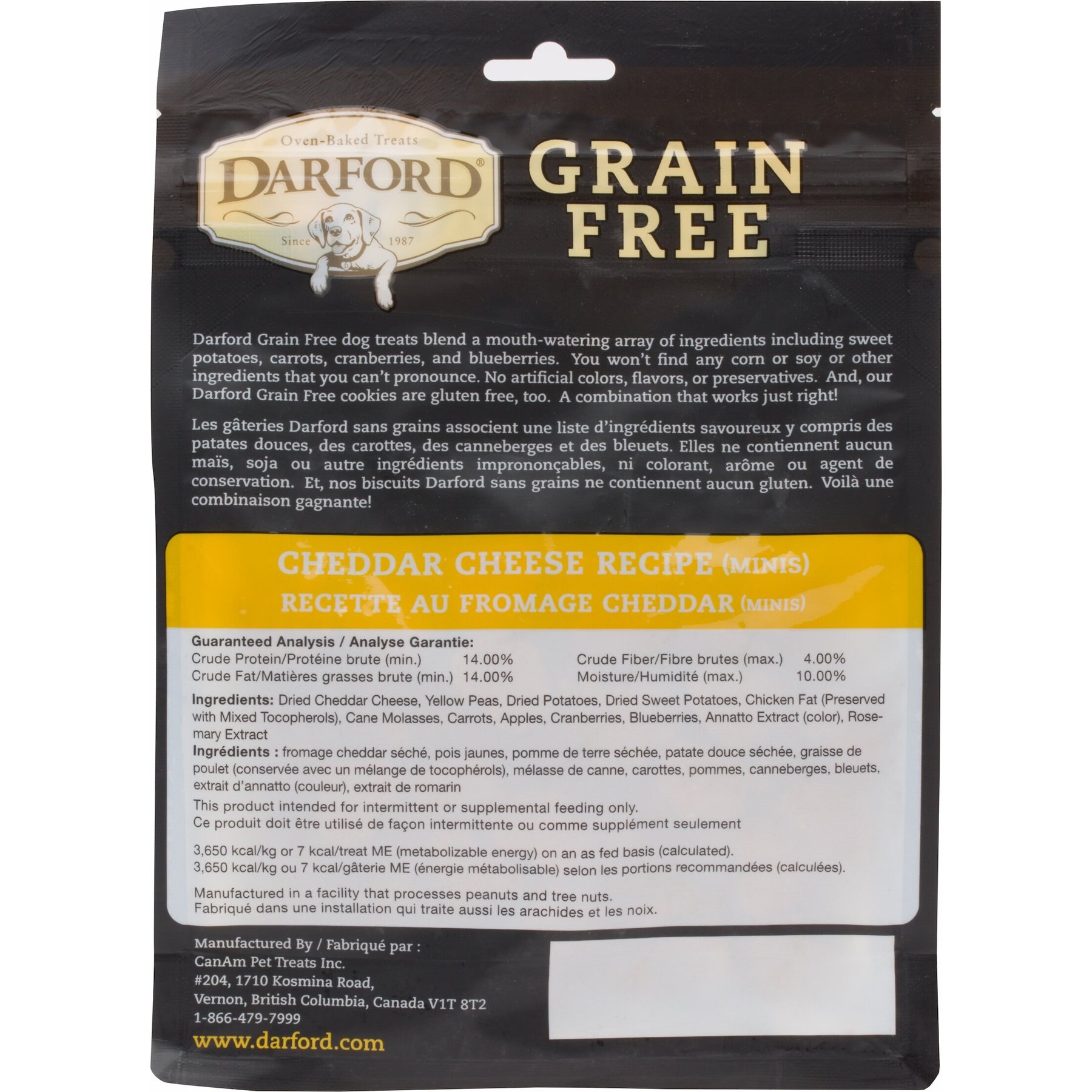 Darford Grain-Free Baked Cheddar Cheese Recipe Mini Dog Treats