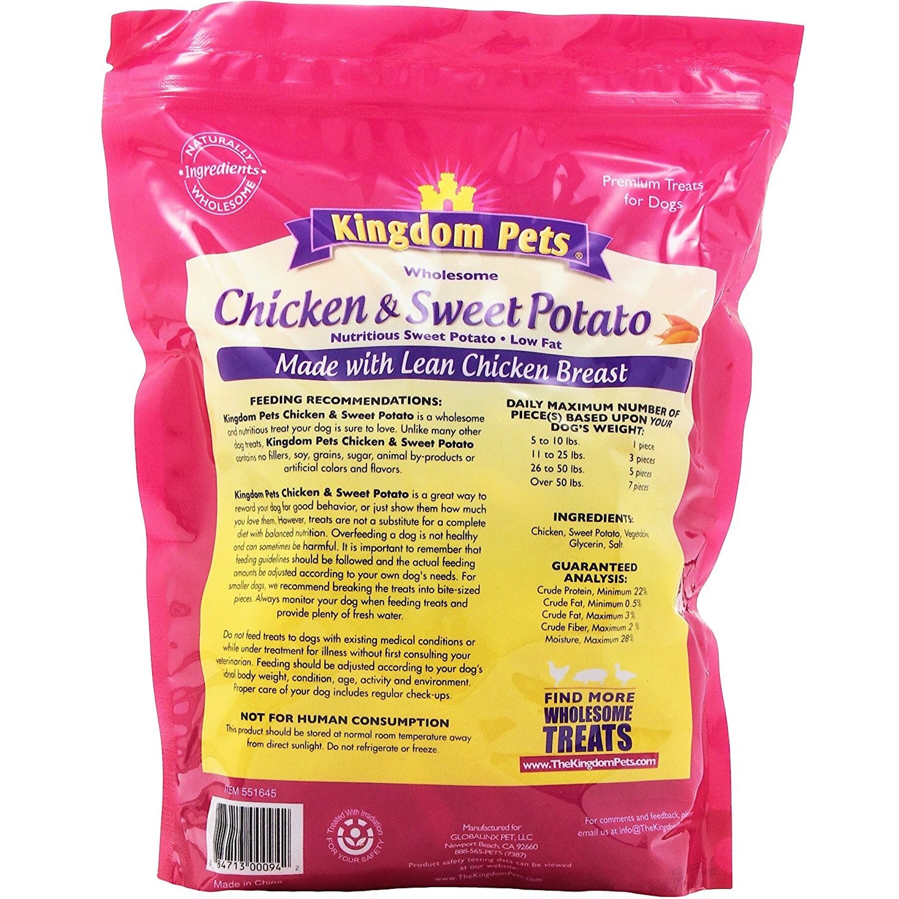 Kingdom Pets Chicken & Sweet Potato Jerky Twists Dog Treats