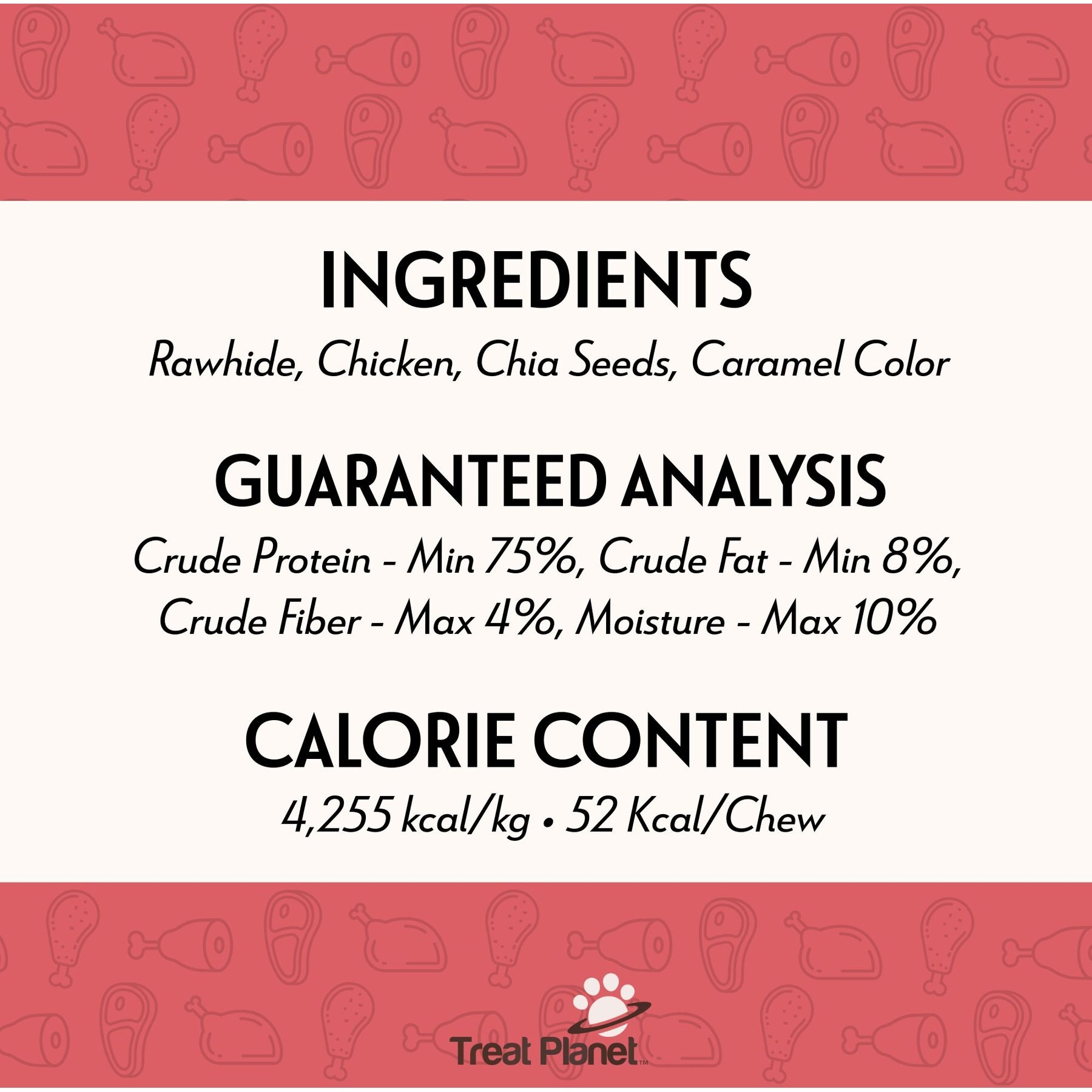 Etta Says! Crunchy Chicken + Chia Chew Bars Dog Treats