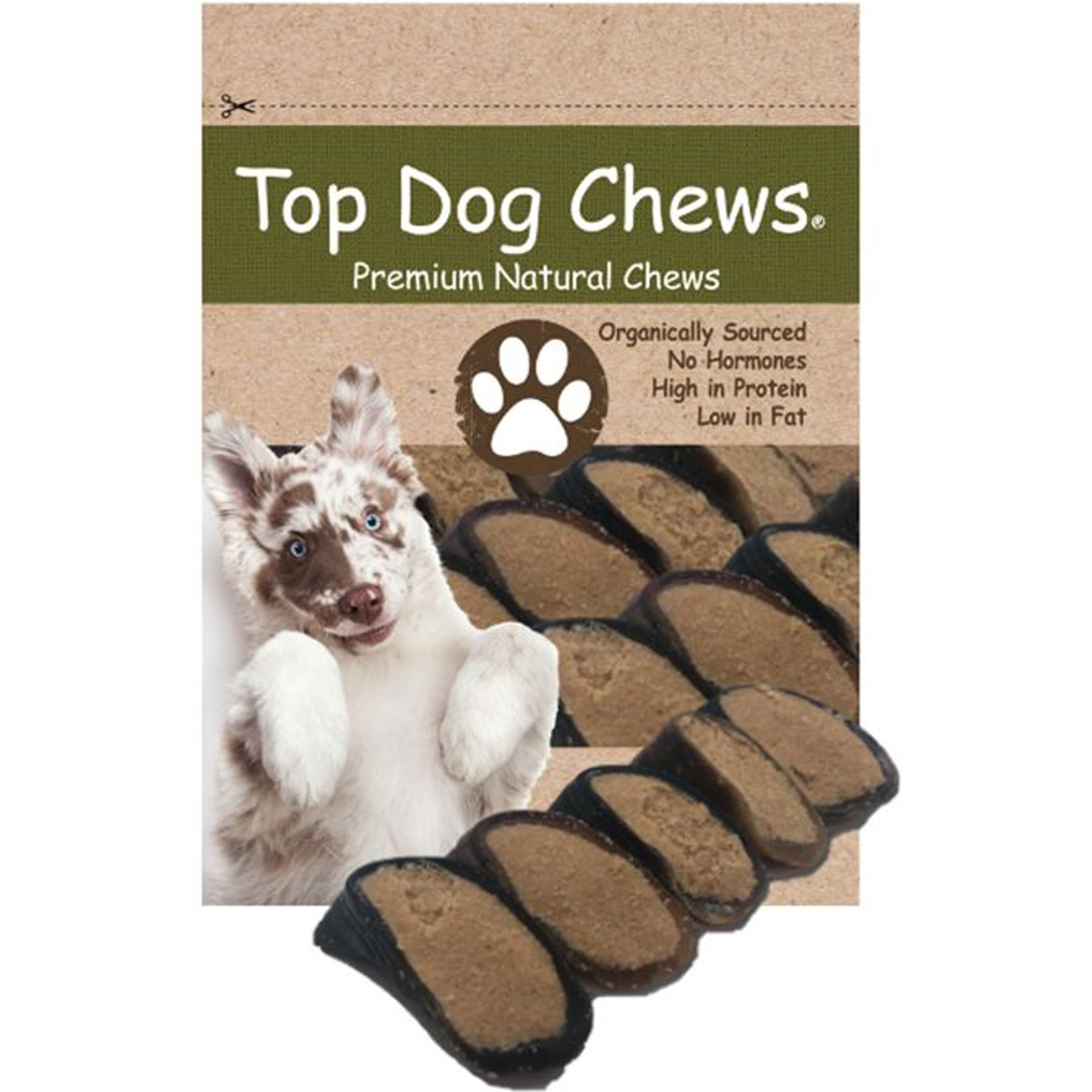 Top Dog Chews Peanut Butter Filled Cow Hooves Dog Treat