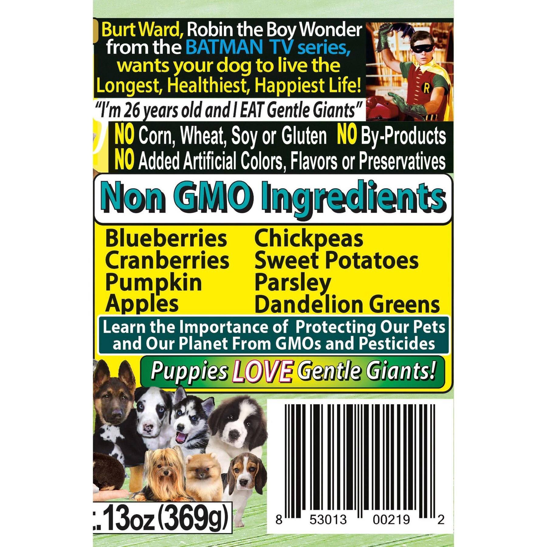 Gentle Giants Non-GMO Puppy Grain-Free Turkey Wet Dog Food