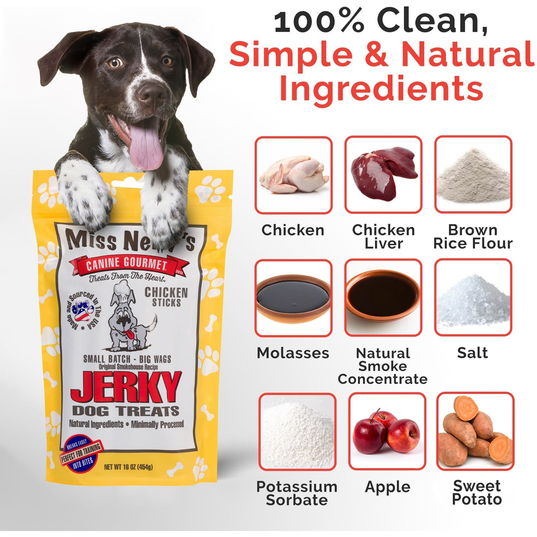Miss Nelly's Canine Gourmet Chicken Sticks Jerky Dog Treats