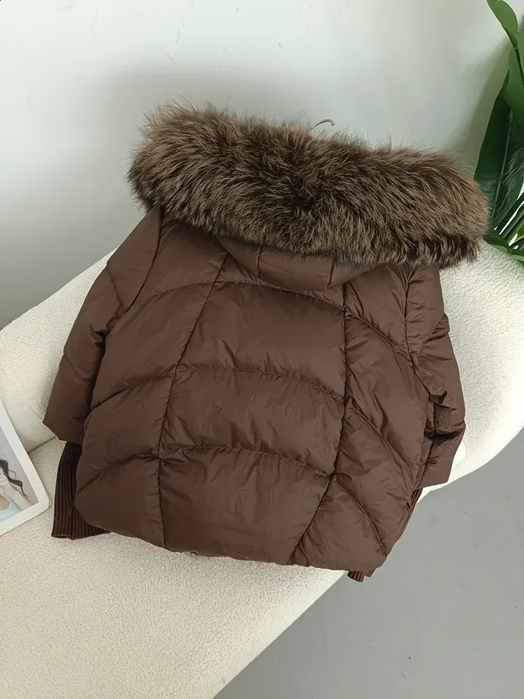 OFTBUY Real Fox Fur Collar Hooded Winter Jacket Women Natural Thick Warm Loose Oversize Duck Down Coat Streetwear Outerwear 241121