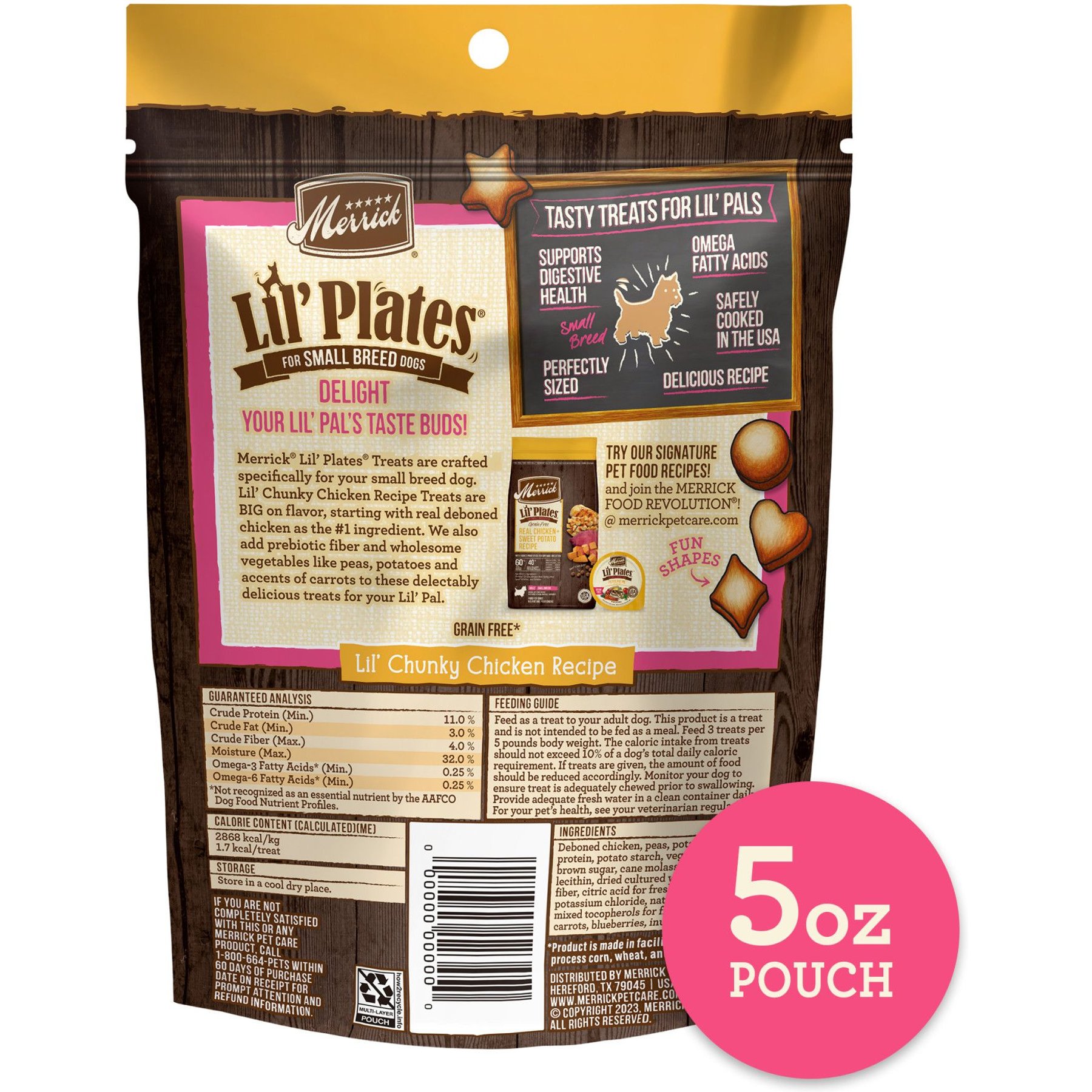 Merrick Lil' Plates Lil' Chunky Chicken Recipe Grain-Free Dog Treats
