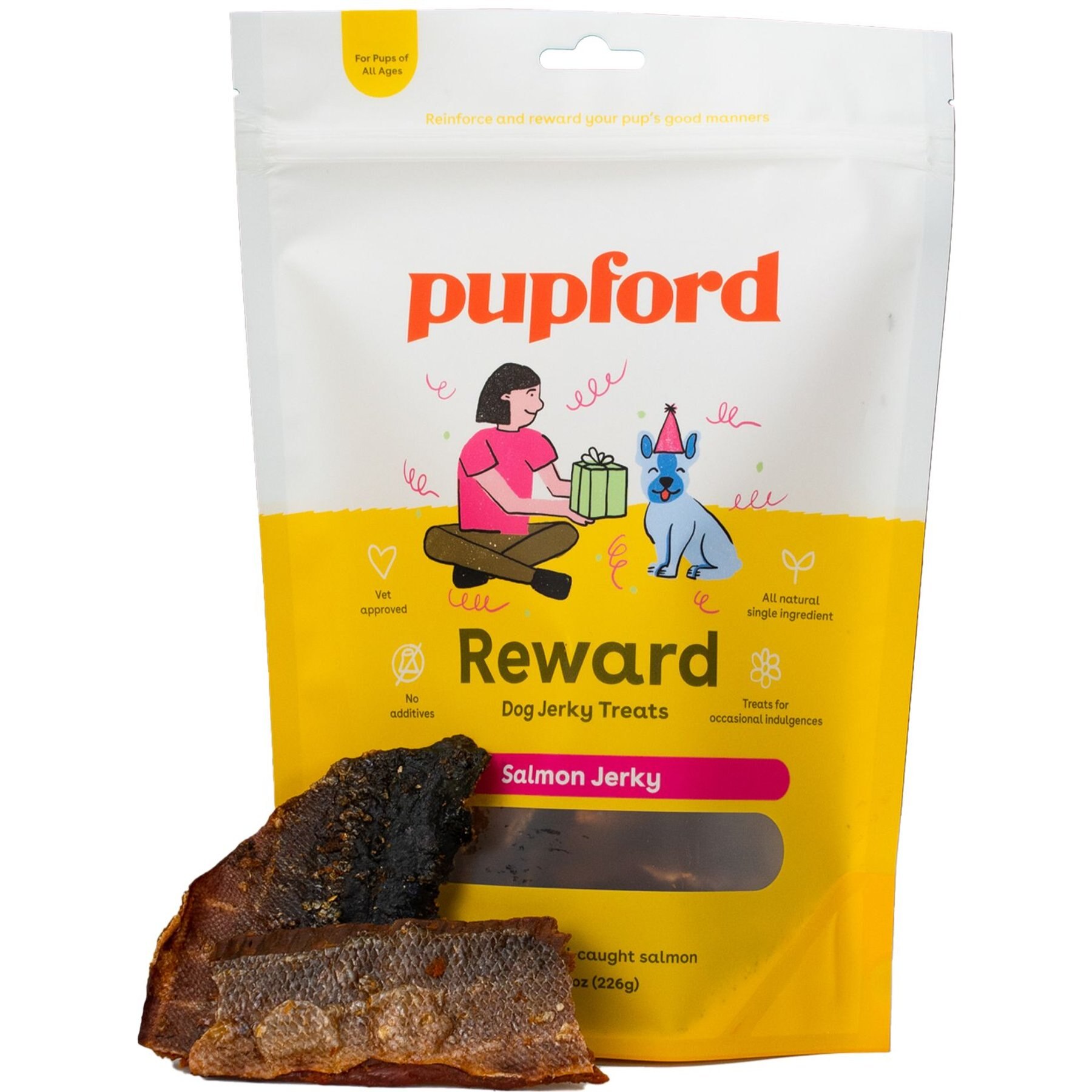 Pupford Salmon High-Protein Jerky Dog Treats