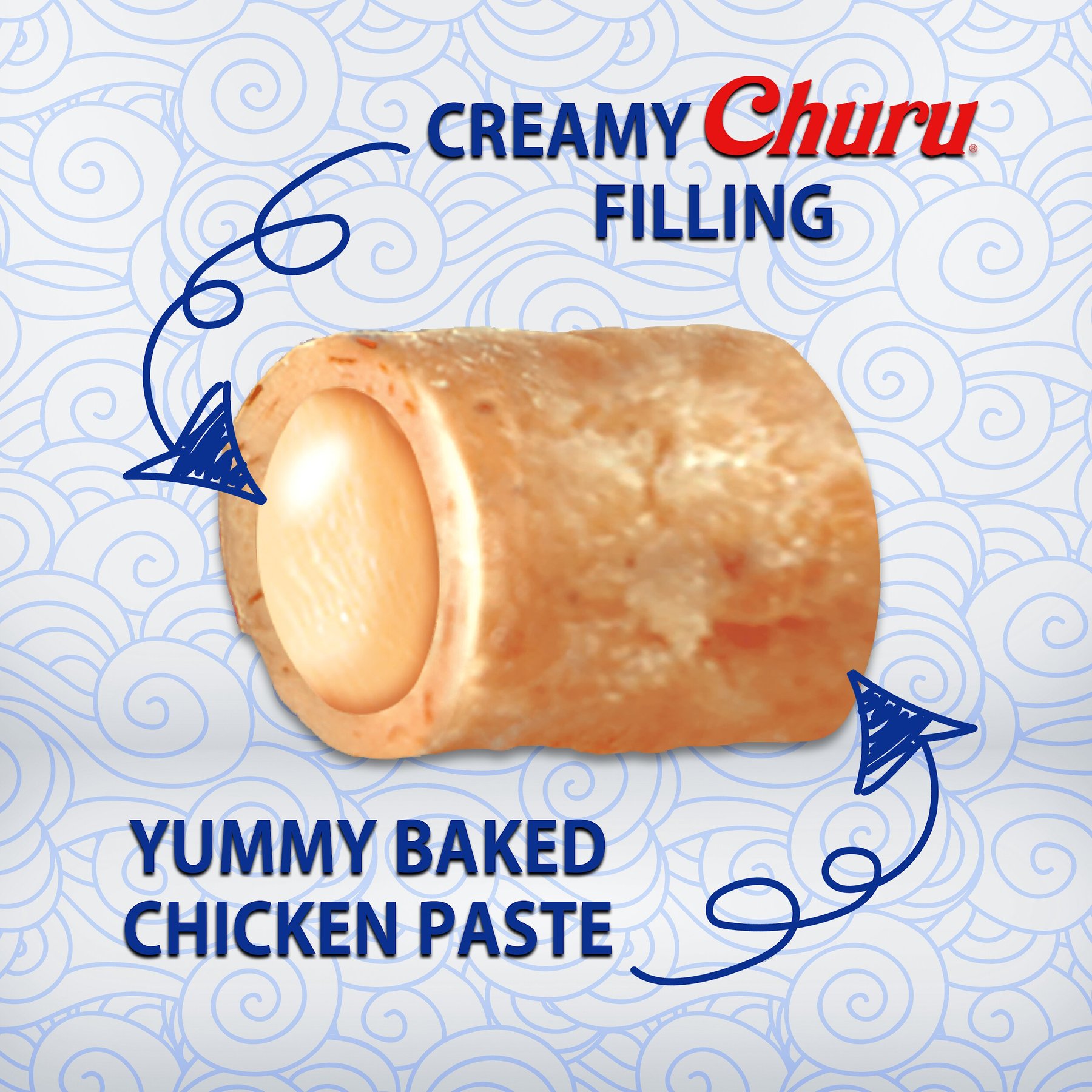 Inaba Churu Bites Wraps Chicken with Salmon Recipe Grain-Free Soft & Chewy Dog Treats, 0.42-oz, pack of 8