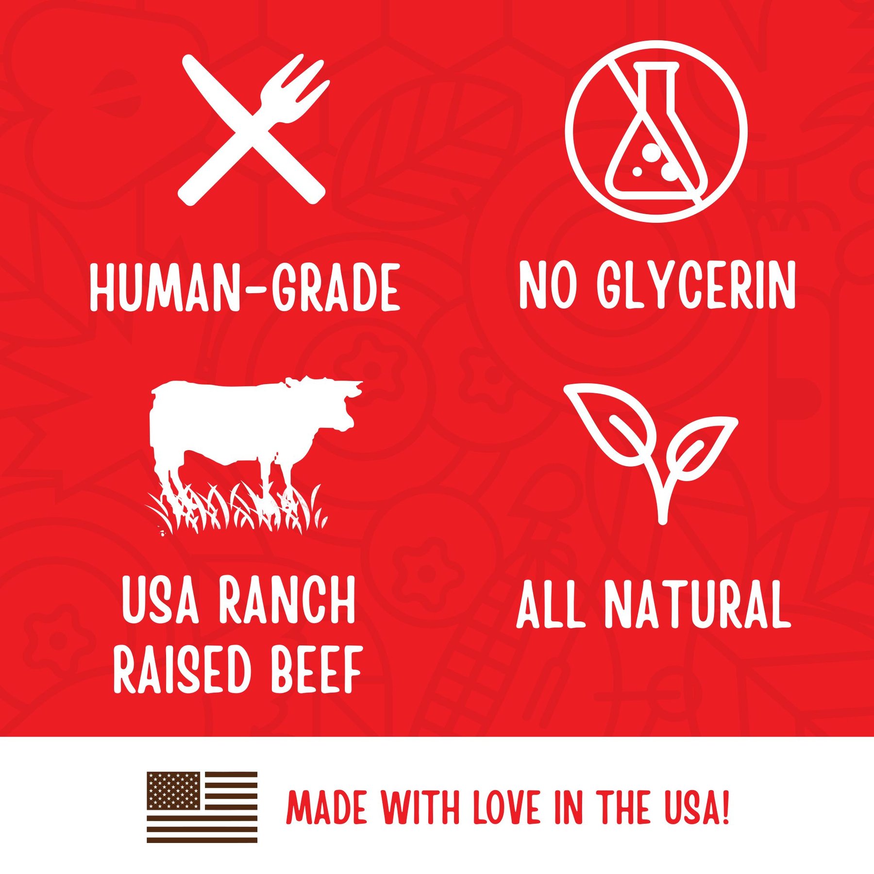 Full Moon All Natural Human Grade Beef Savory Sticks Dog Treats