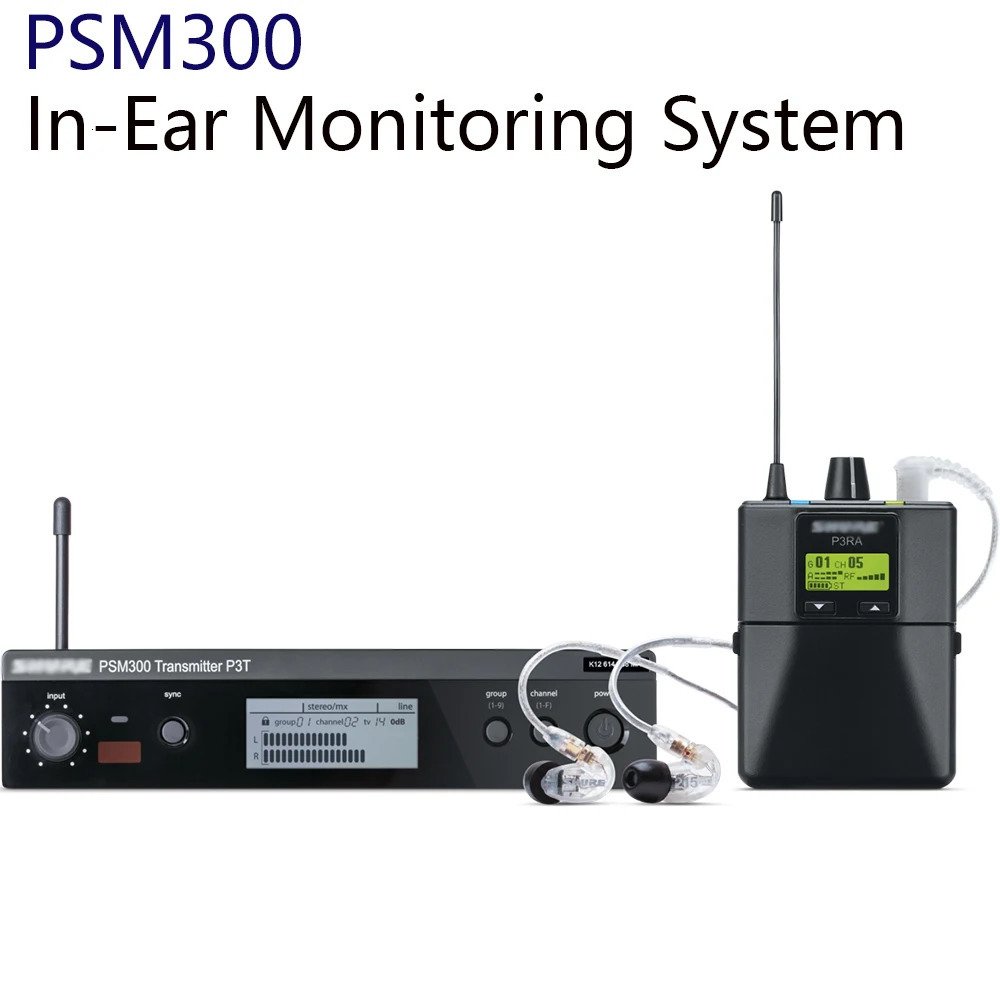 PSM300 P3RA P3T In-Ear Monitoring System Professional level wireless system For Bands 100mW 24-Bit Digital DSP Processor Audio 240411