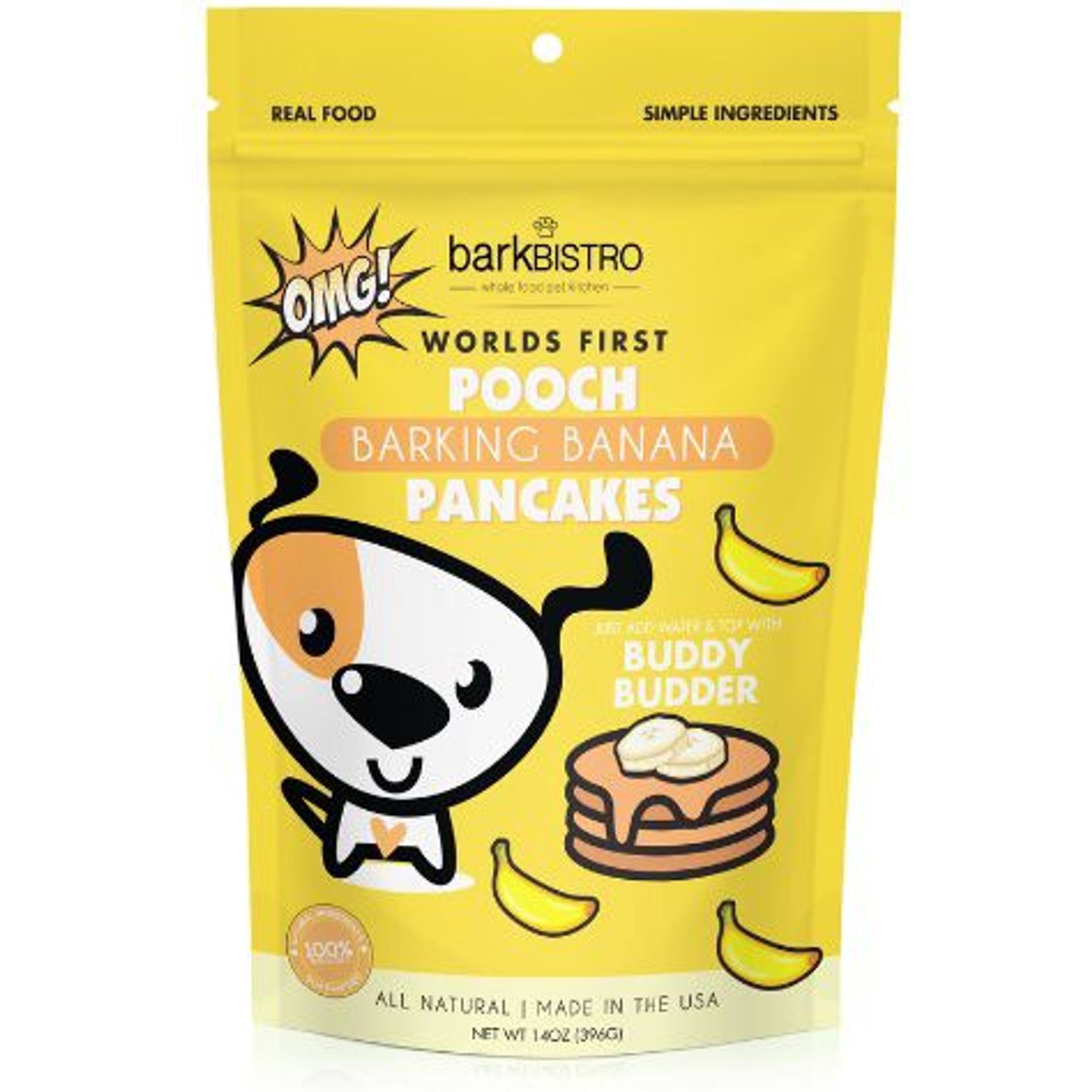 Bark Bistro Company Pooch Pancakes Barking Banana Dog Treat, 14-oz bag