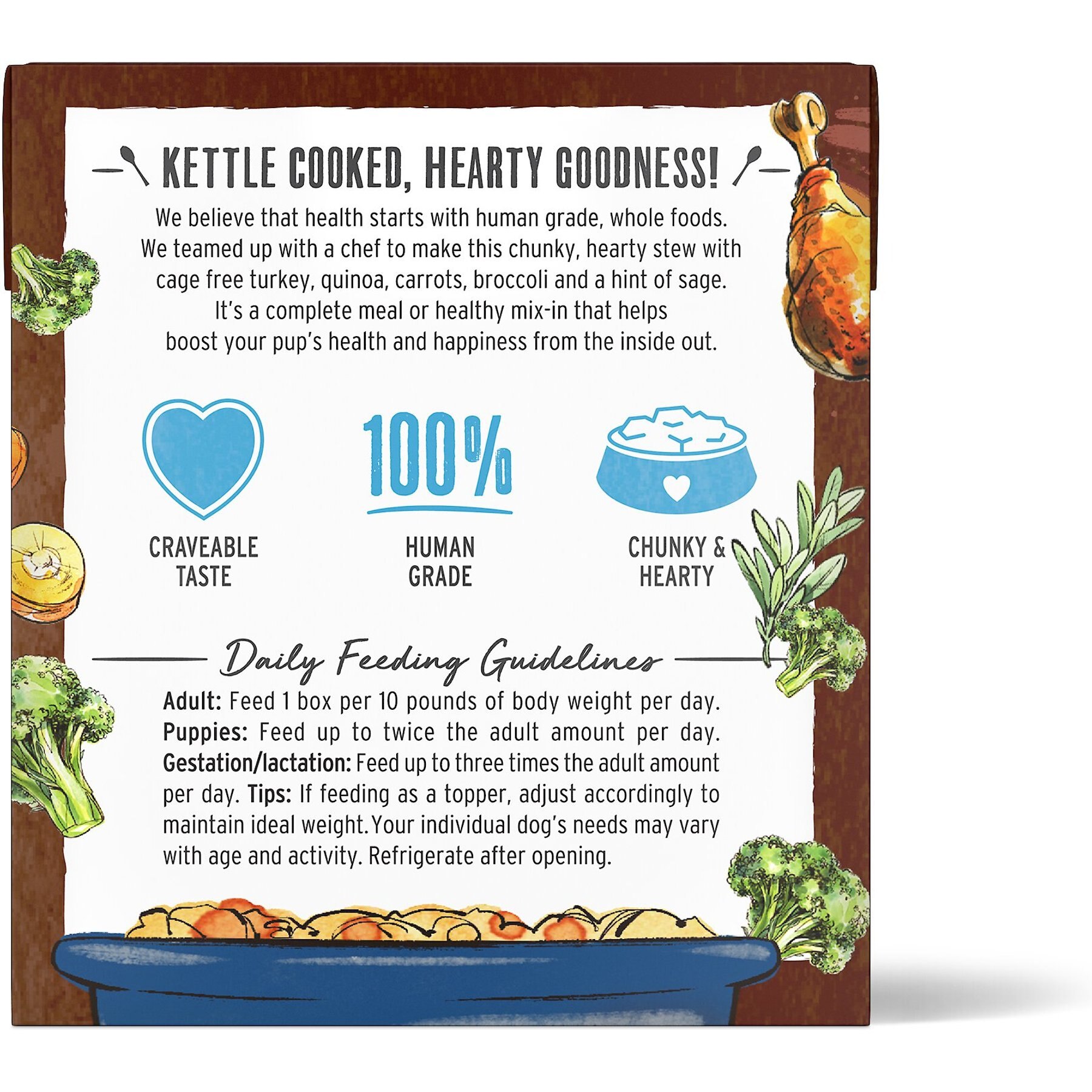 'The Honest Kitchen One Pot Stew Tender Turkey Stew with Quinoa, Carrots & Broccoli Wet Dog Food