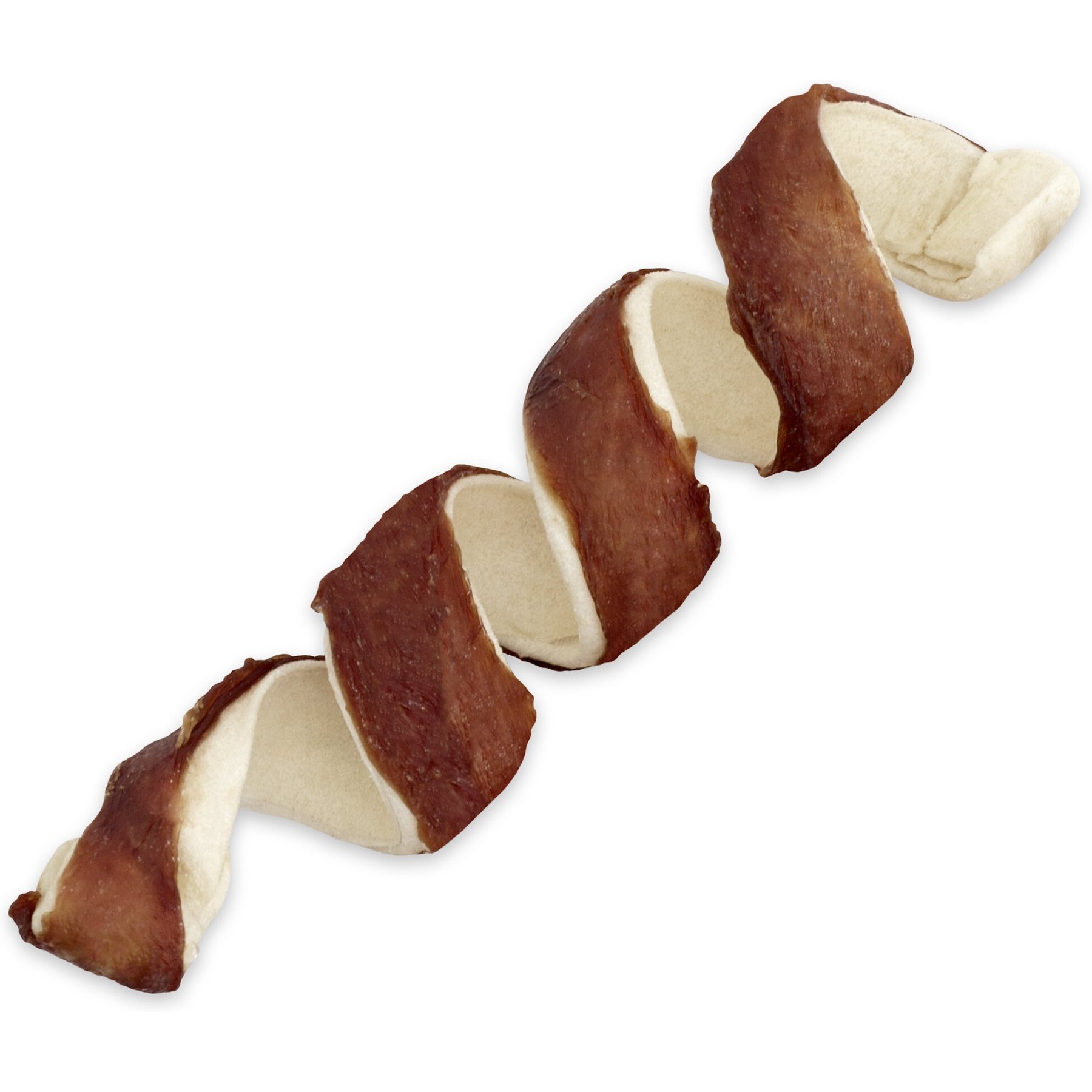 Chomp'ems Premium Beefhide Spiral Duck Dog Treats, 2 count