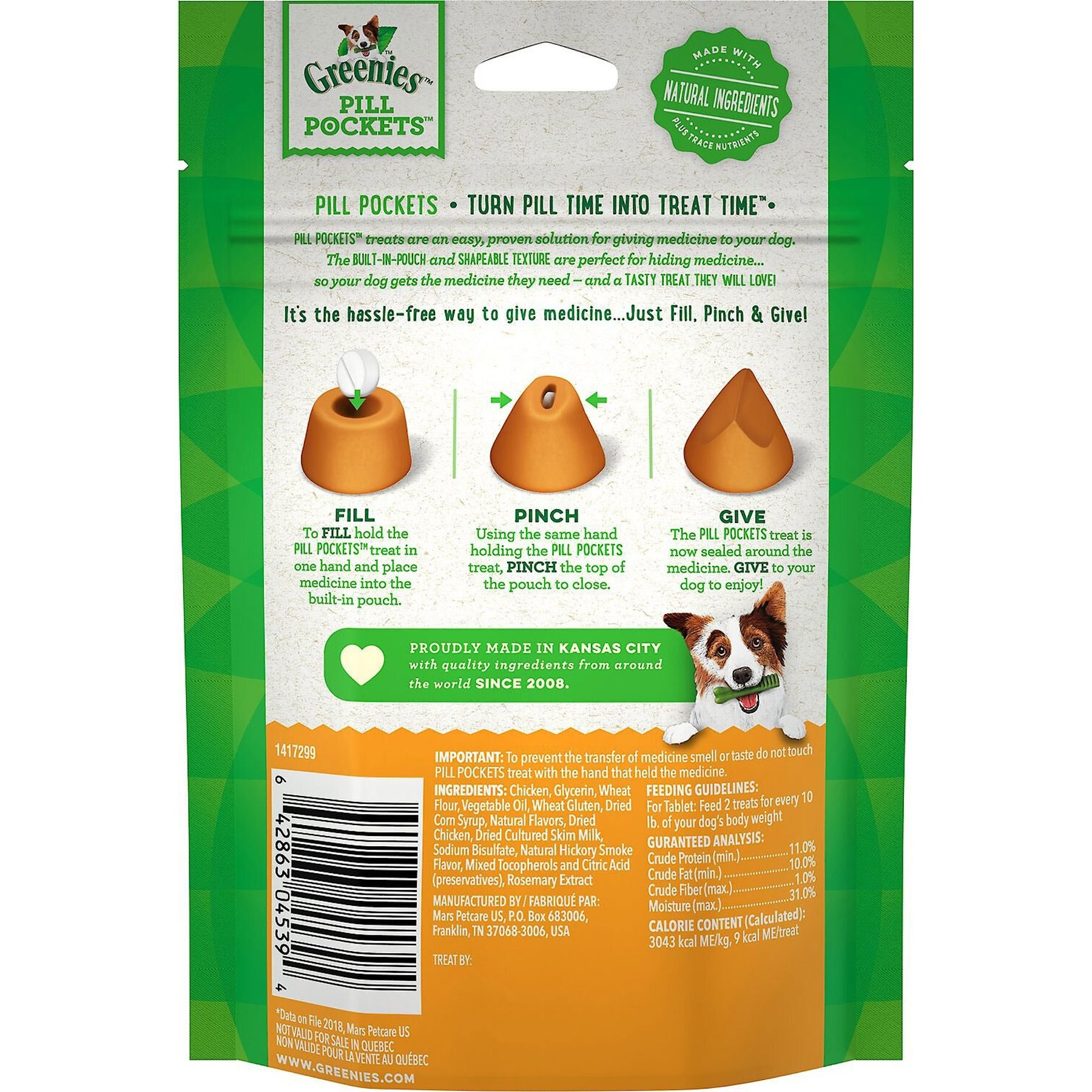 Greenies Pill Pockets Canine Chicken Flavor Dog Treats