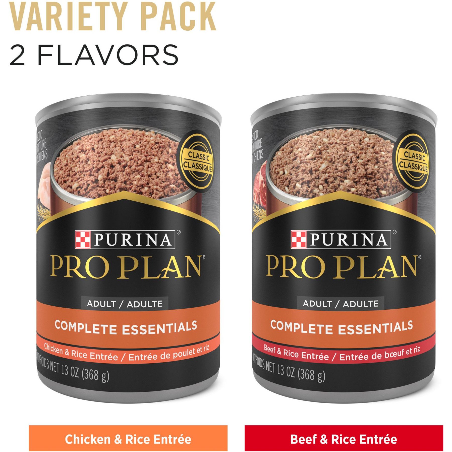 Purina Pro Plan Complete Essentials Entrees Wet Dog Food Variety Pack
