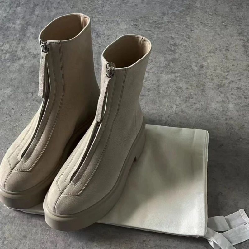 Women's High Ankle Thick Bottom 2025 Autumn And Winter Zipper Marten Shoes Short Boots