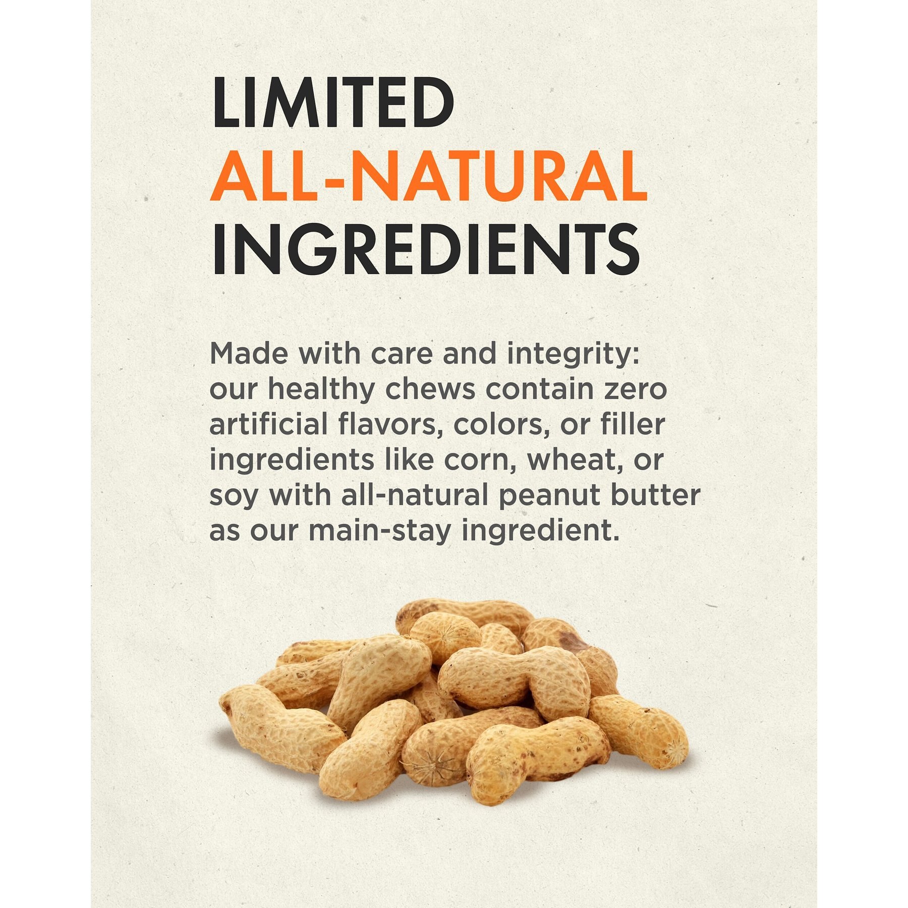 Canine Naturals Hide Free Peanut Butter Mini Knot Dog Chew Treat, 12 count