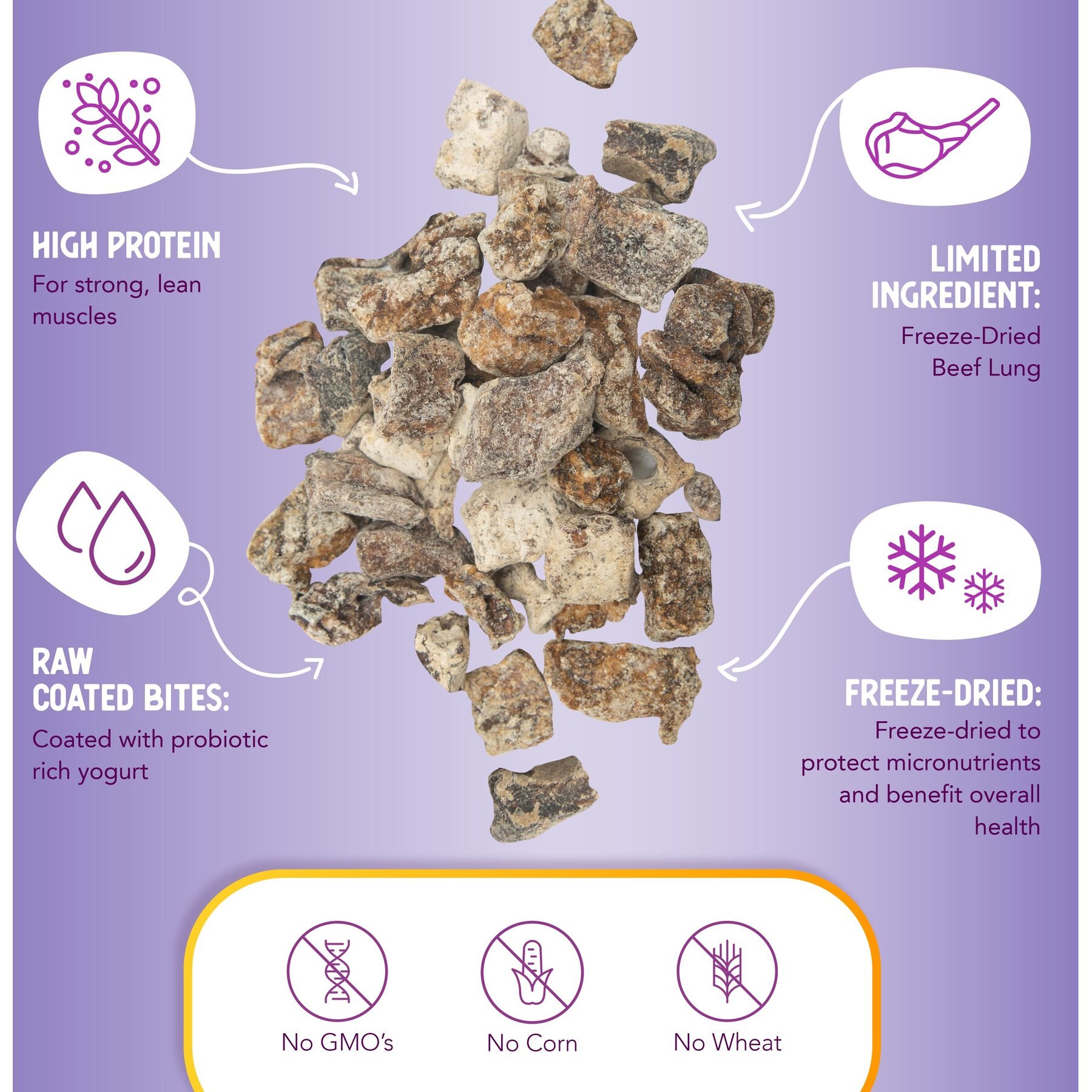Health Extension Bully Puffs Grain-Free Duck & Yogurt Dog Treats