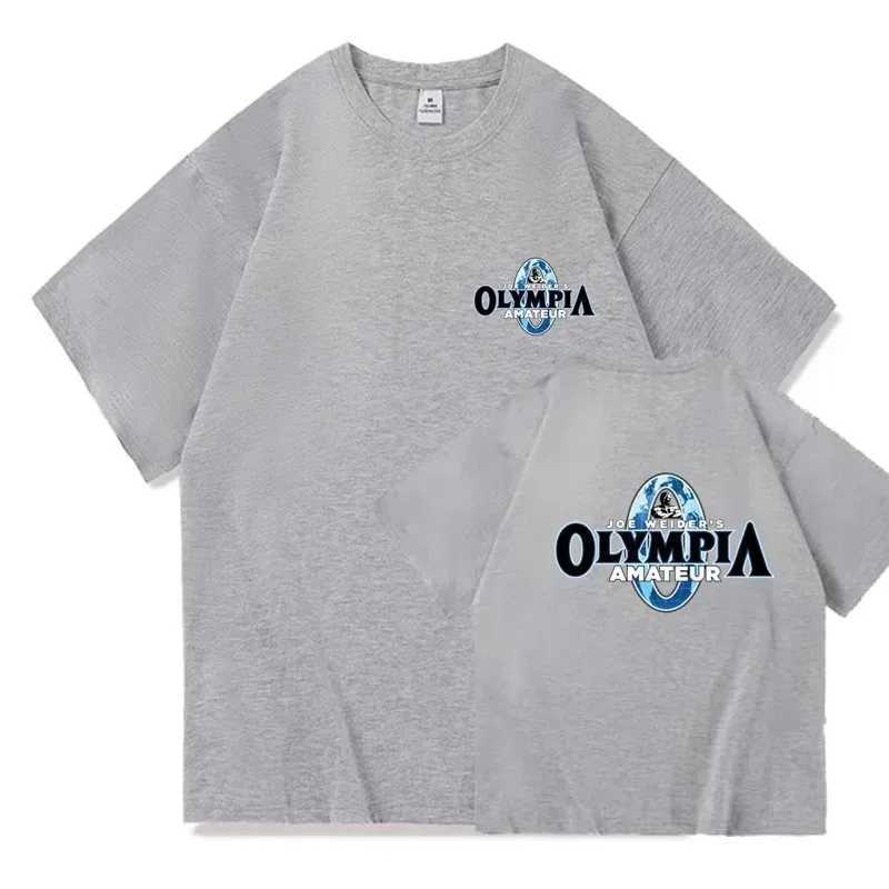 Men's T-Shirts Summer 2024 OLYMPIA Men Gym Cotton Short Slve T Shirt Men Causal O-neck T-shirt Male High Quality Oversized Ts Tops Clothing Y2404