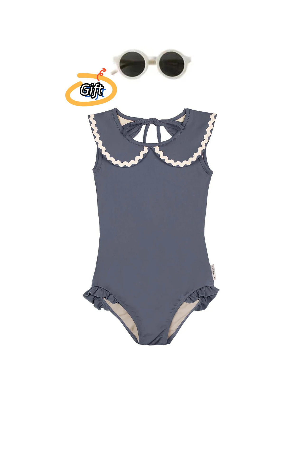Girls Swimwear Sets MIPOUNET Summer Kids One Pieces Swimsuits Baby Holiday Outwear Toddler Children Seaside Swim Bikini 240415