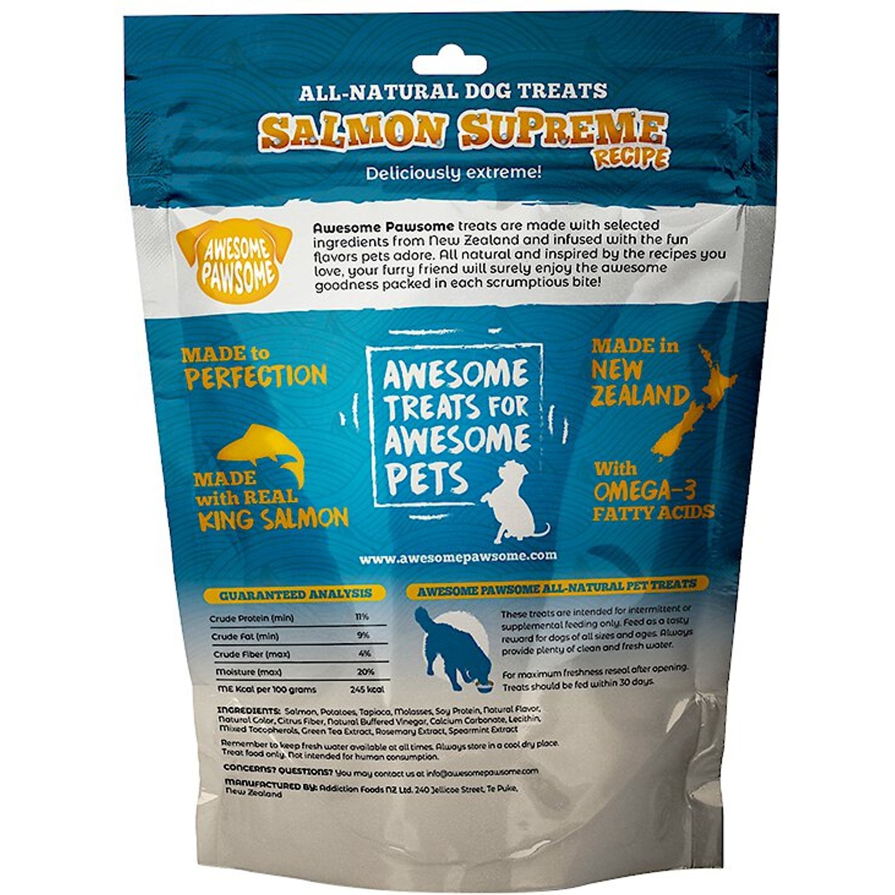 Awesome Pawsome Salmon Supreme Recipe Dog Treats, 3-oz bag