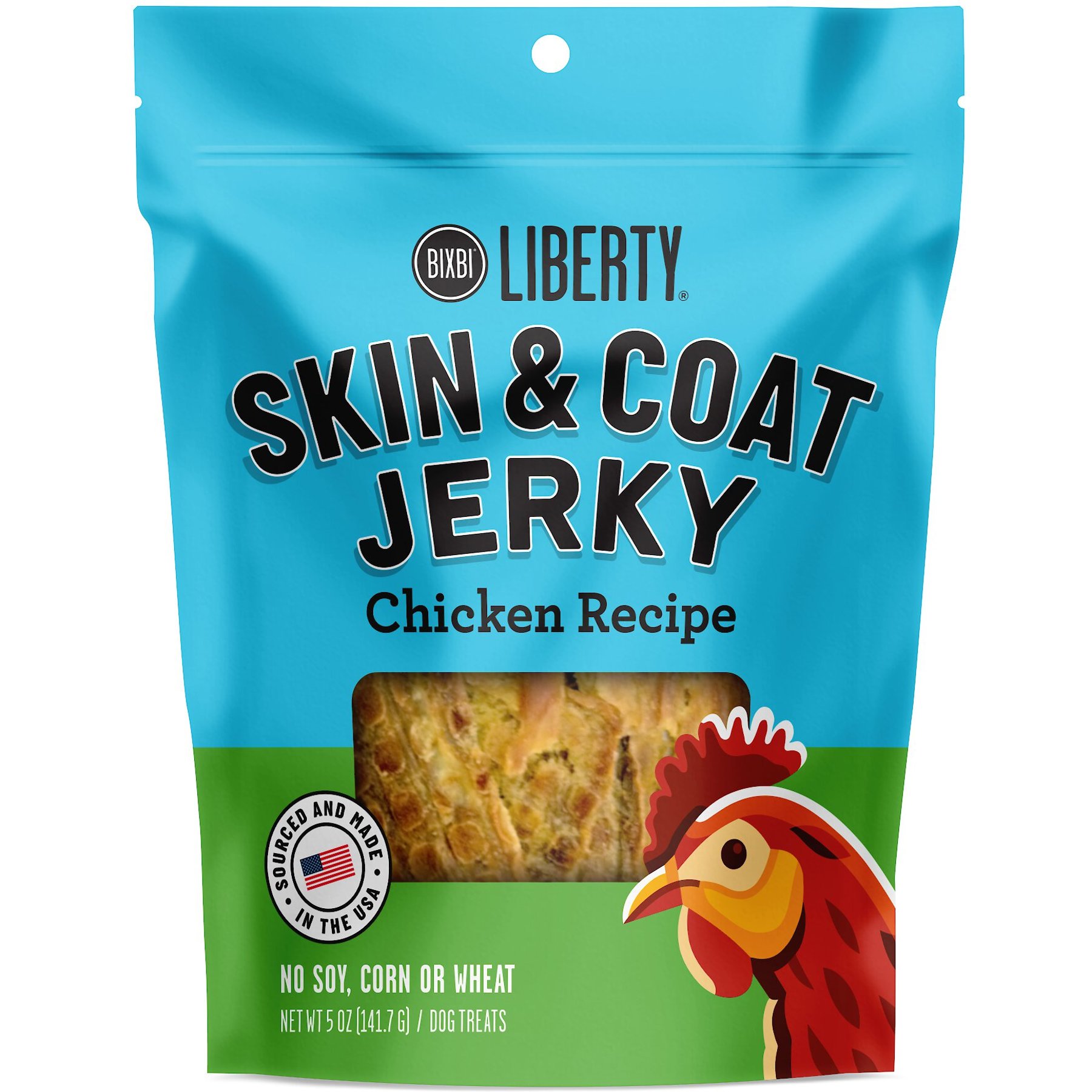 BIXBI Liberty Skin & Coat Chicken Grain-Free Jerky Dog Treats